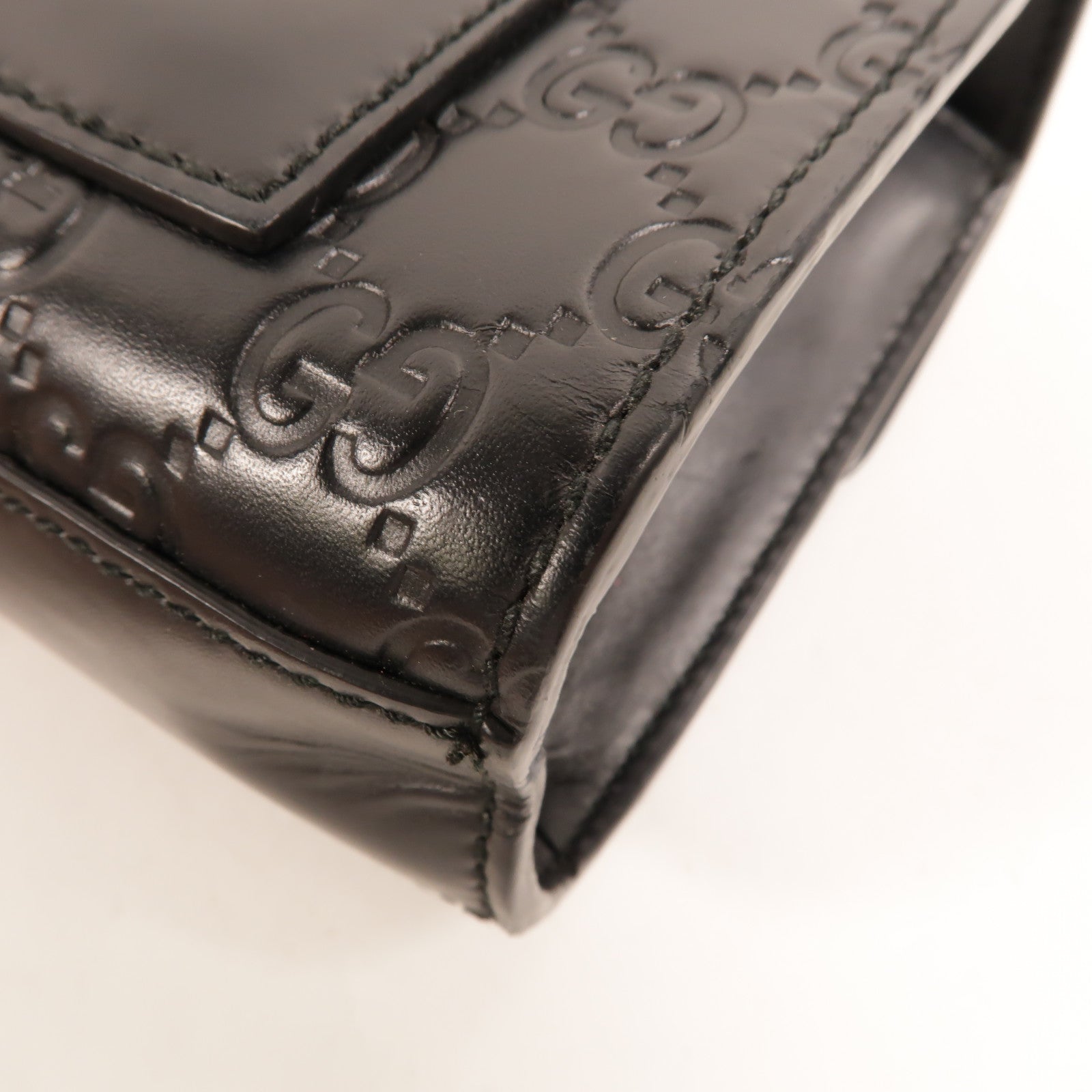 GUCCI 牛皮皮革Padlock Small金扣鏈帶肩背袋