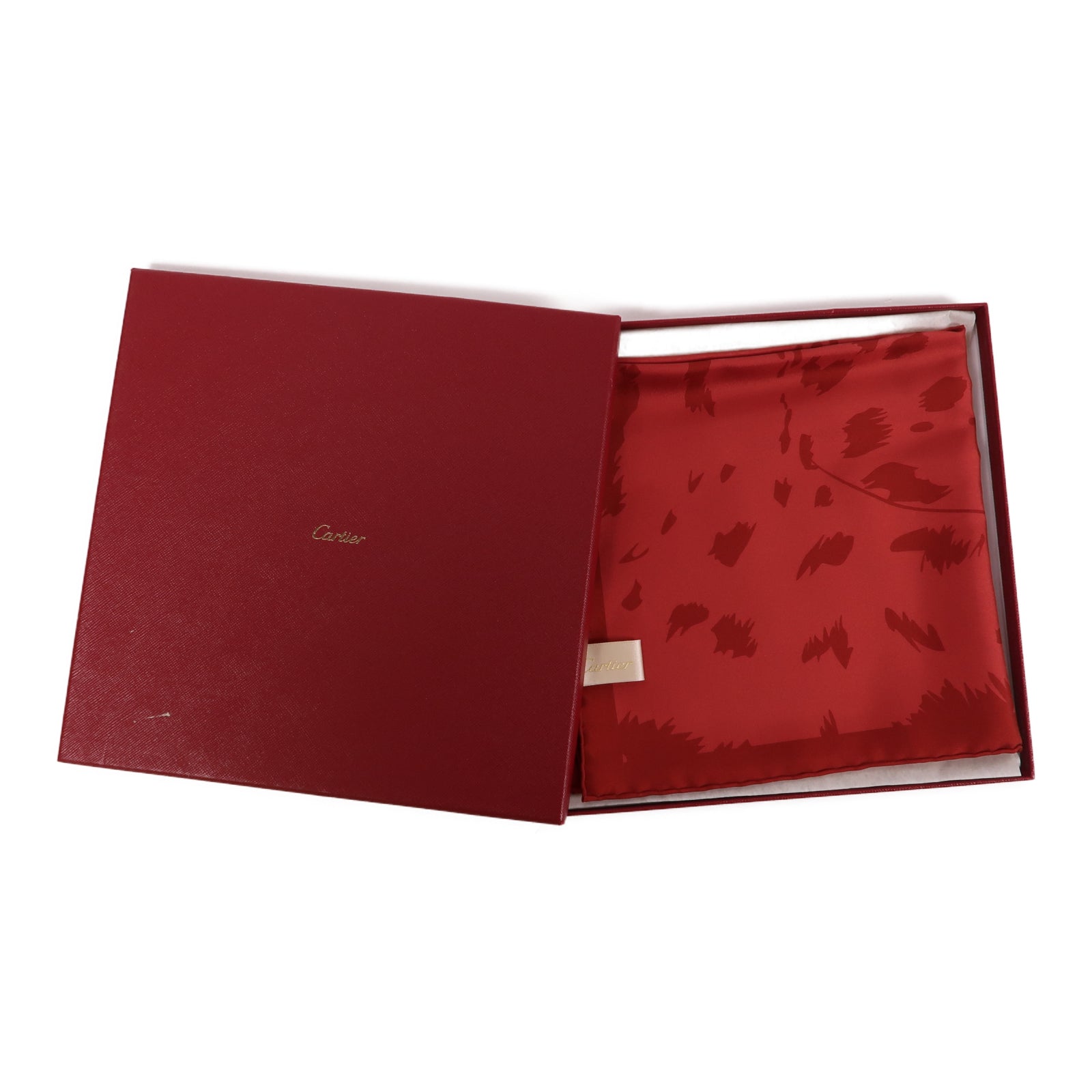 CARTIER 絲質Scarf絲巾紅色