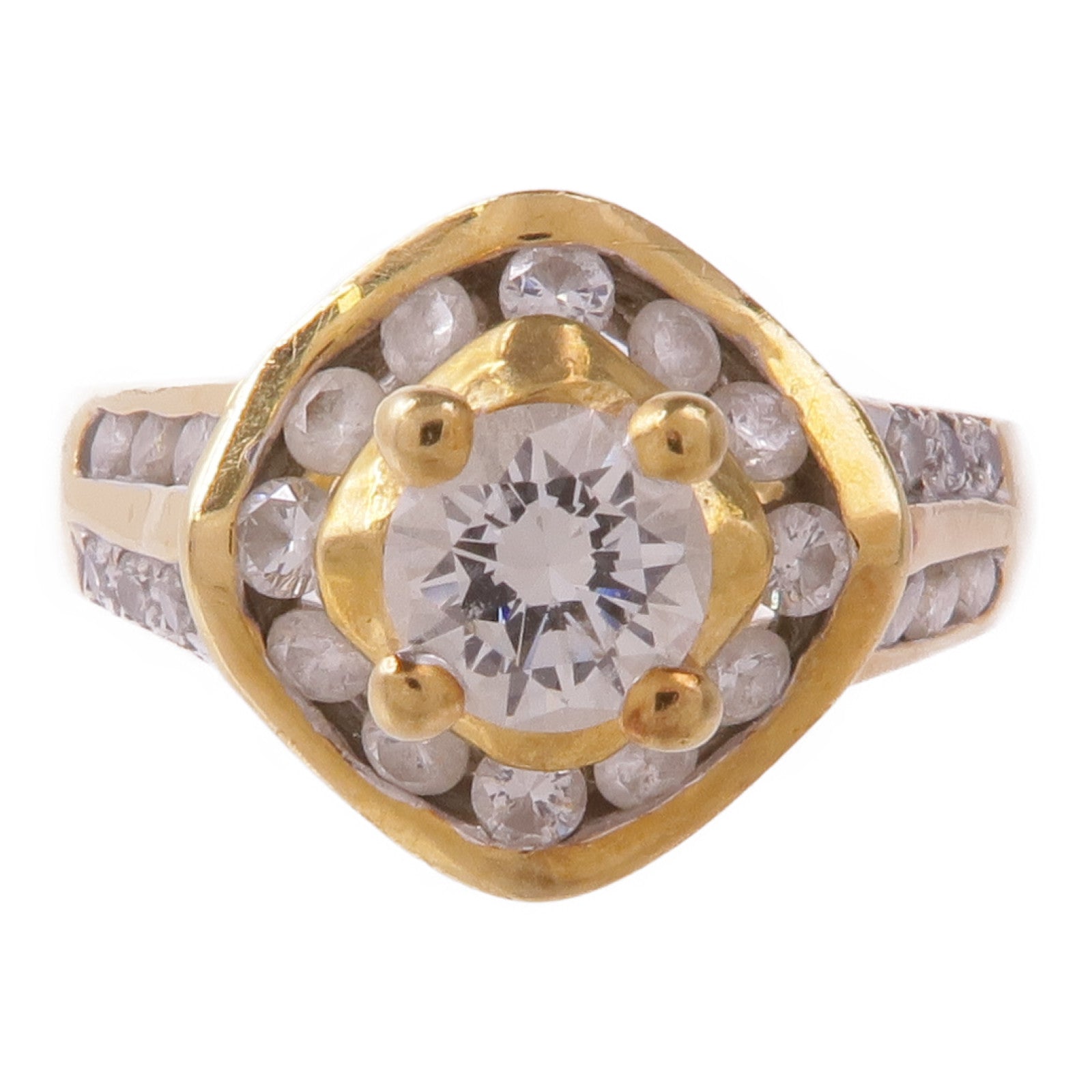 JEWELRY 【激減優惠】18K黃金/白金Diamond Ring鑽石戒指US#5.25