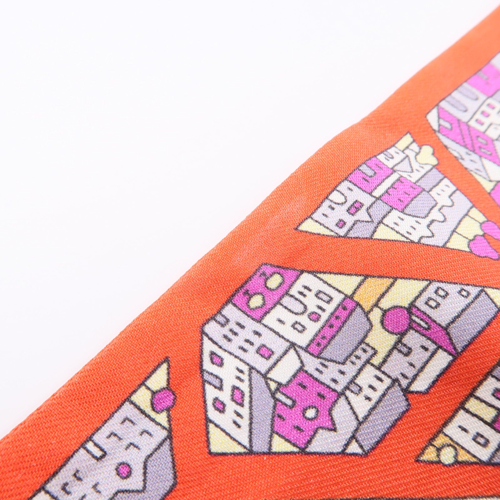 HERMES 絲質Twilly絲巾紅色