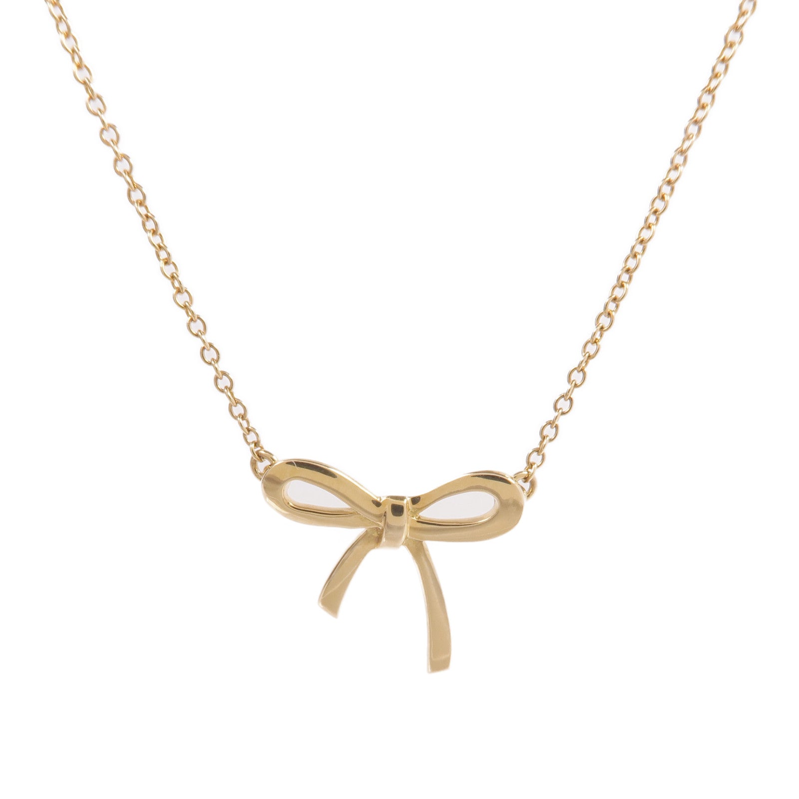 TIFFANY＆CO 18K黃金Tiffany Bow Necklace項鍊