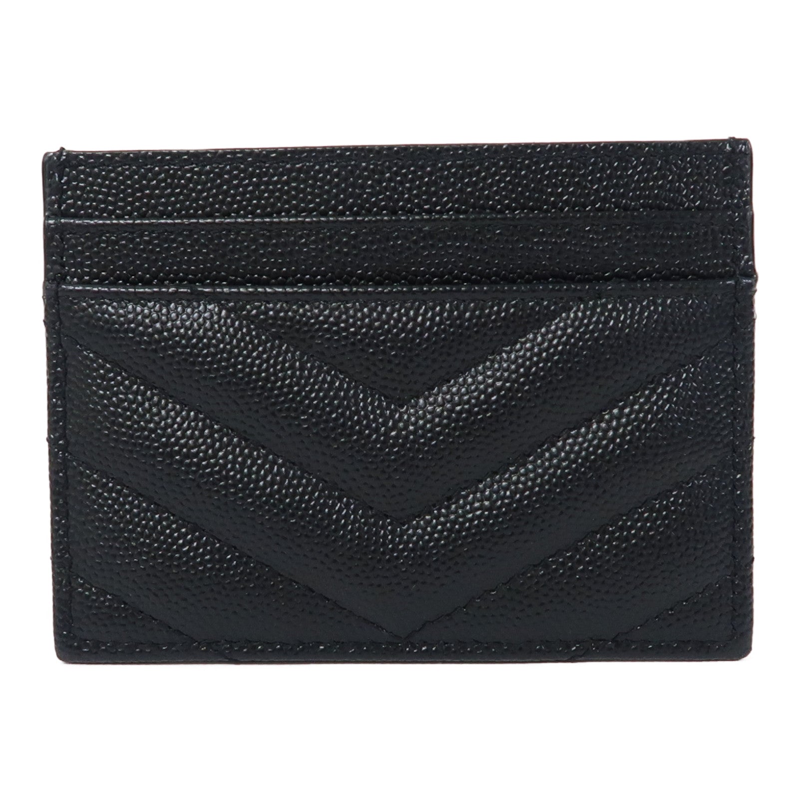 SAINT LAURENT 牛皮皮革Card Holder金扣卡片套黑色