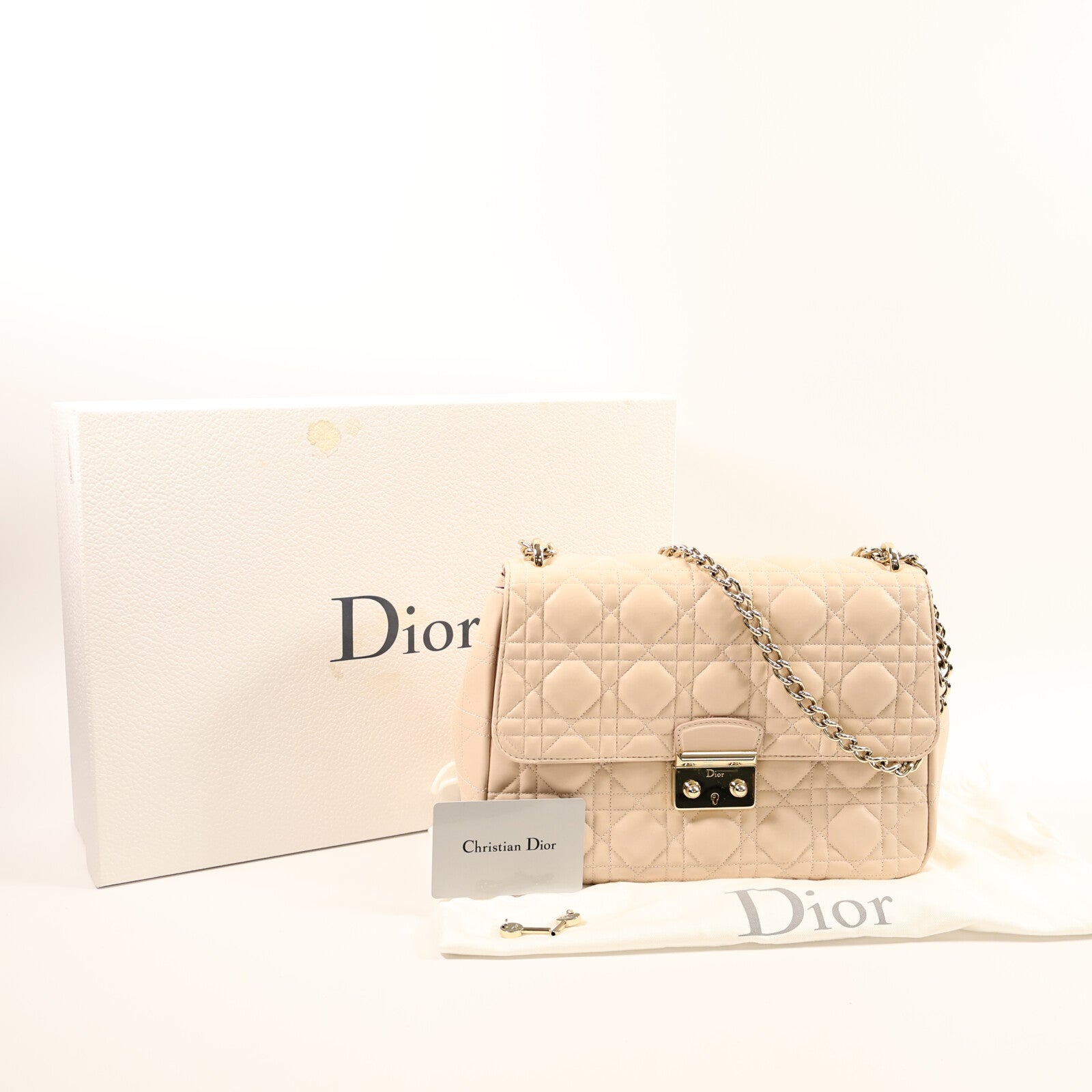 Dior 羊皮皮革Miss Dior Medium Flap Bag鏈帶肩背袋