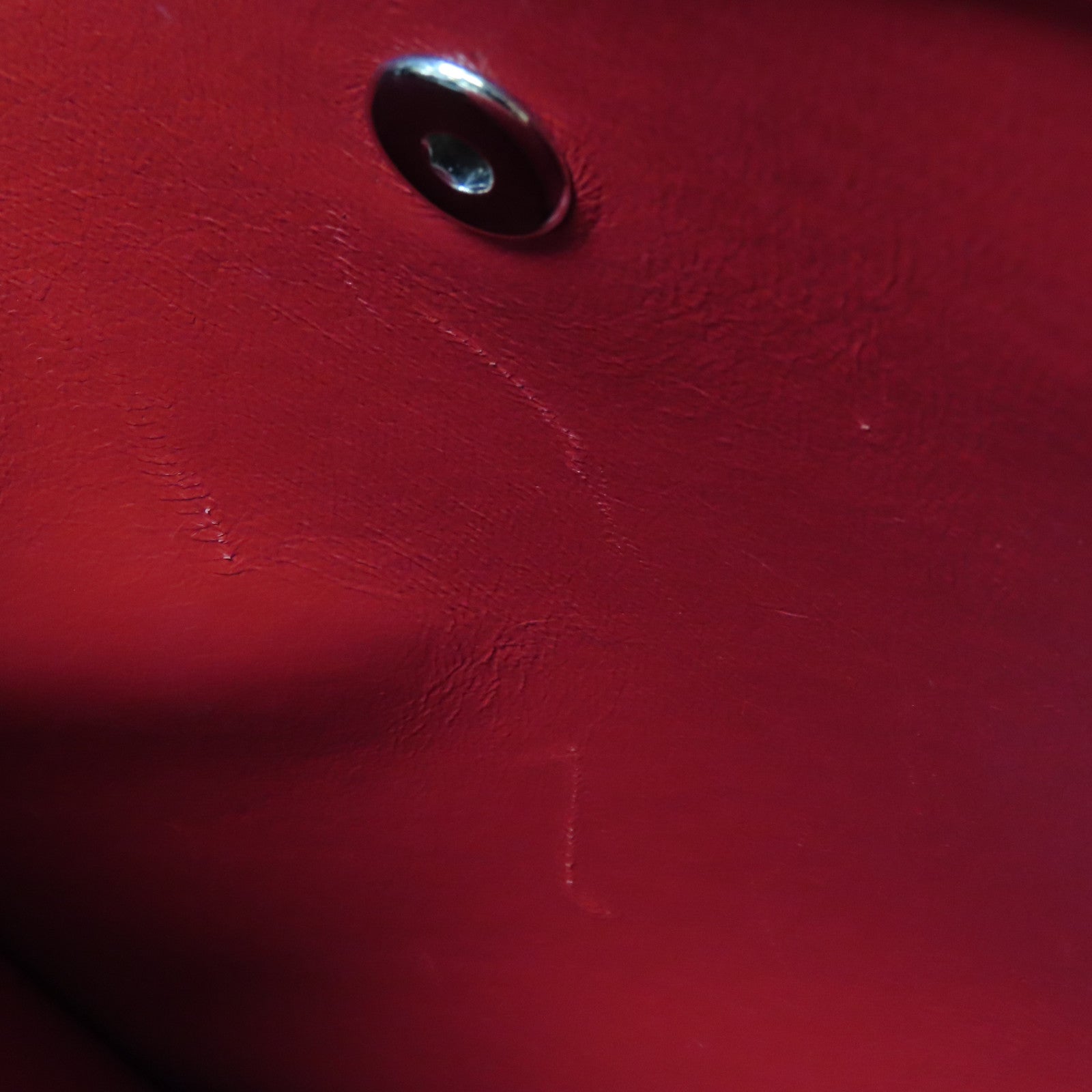 CHANEL 牛皮皮革Handbag銀扣手挽袋