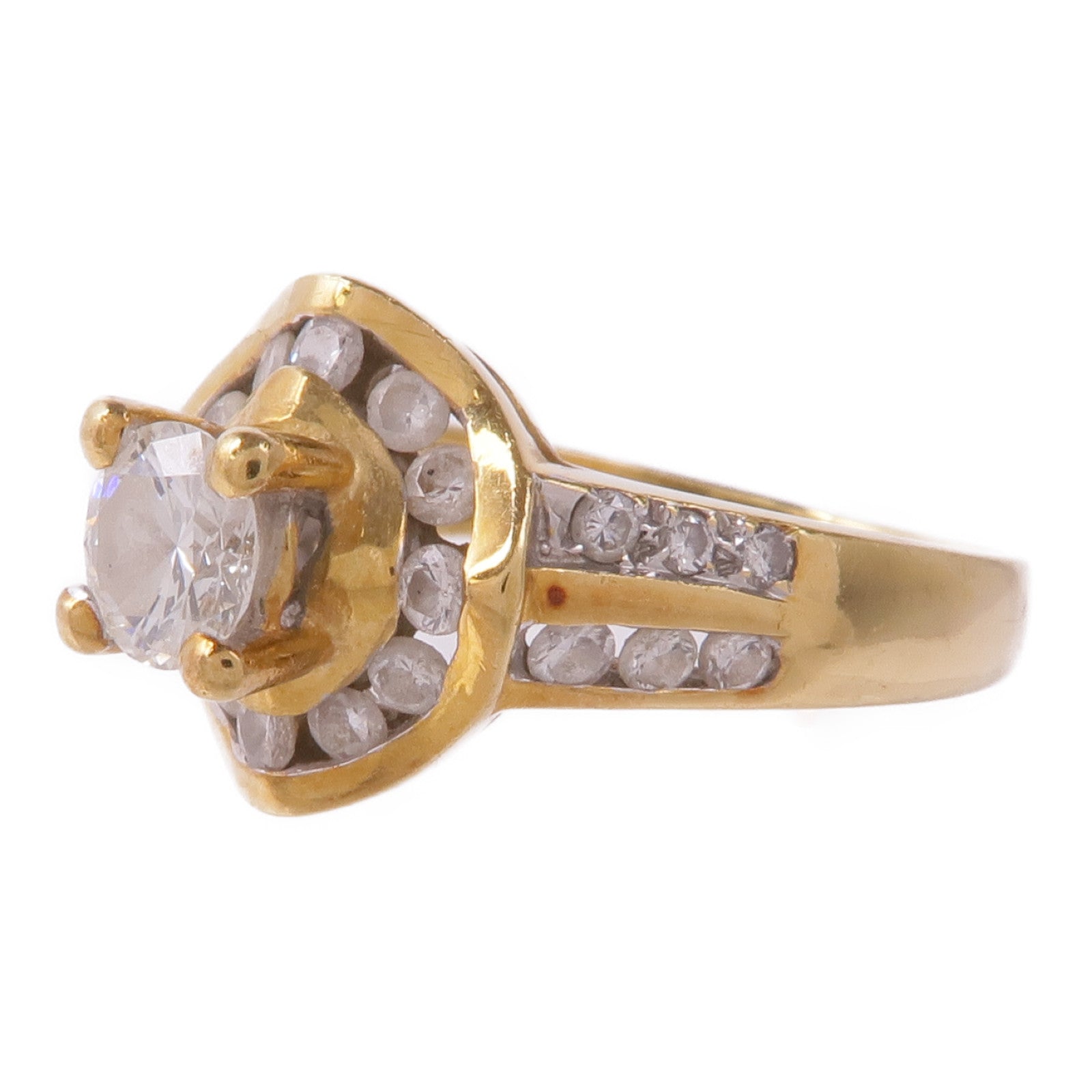 JEWELRY 【激減優惠】18K黃金/白金Diamond Ring鑽石戒指US#5.25