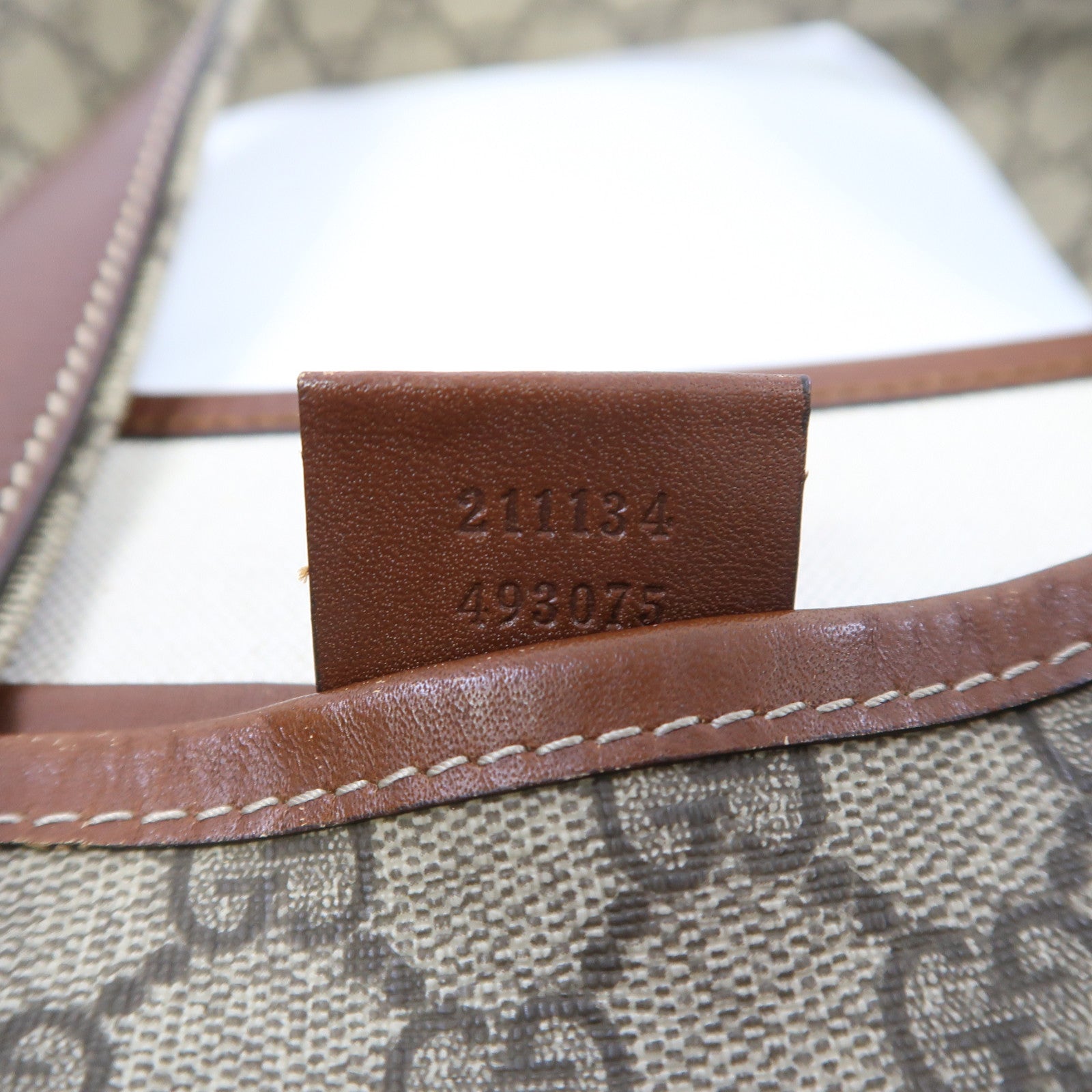 GUCCI 塗層帆布Tote Bag金扣手挽袋啡色