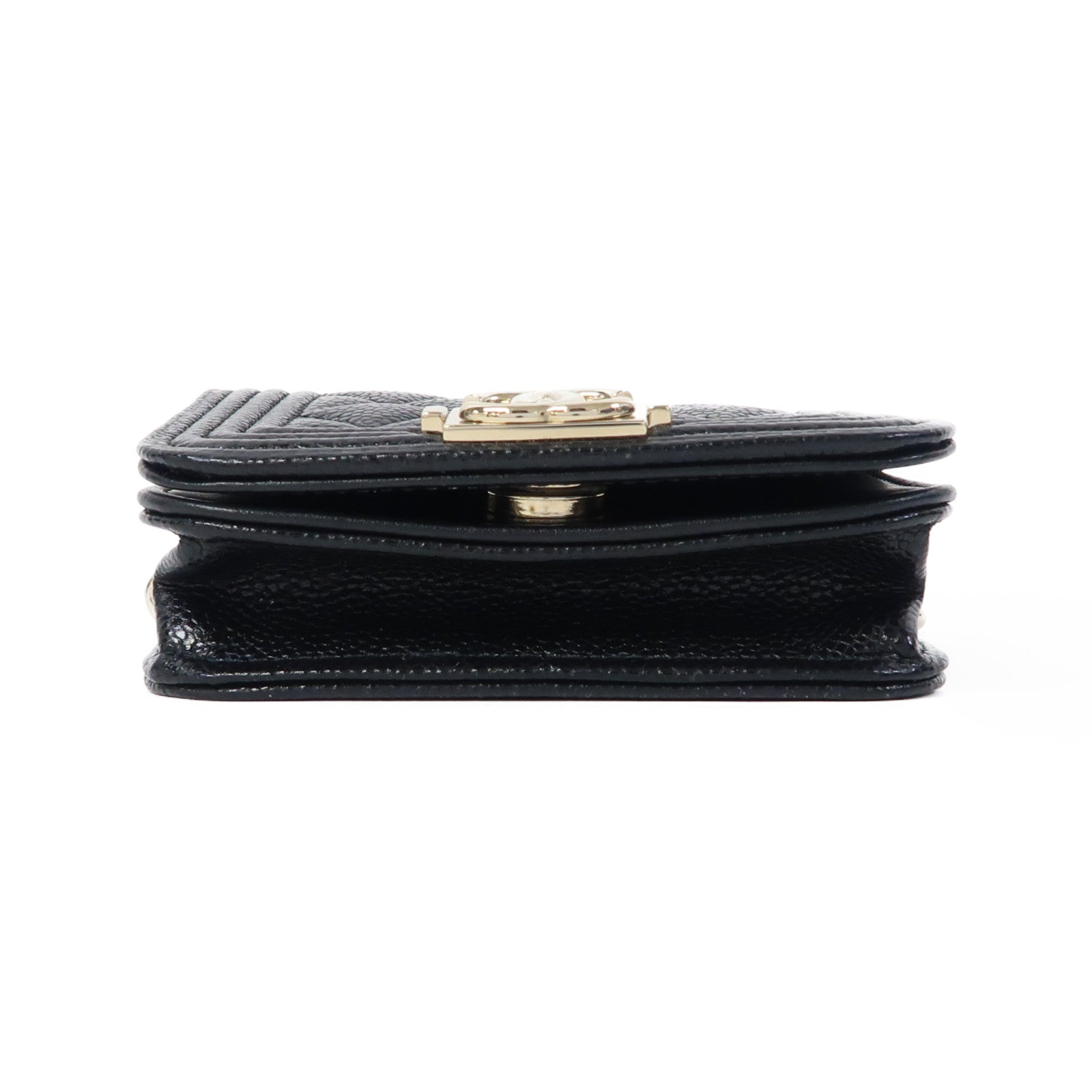 CHANEL 菱格Caviar皮革Waist Bag金扣腰包黑色