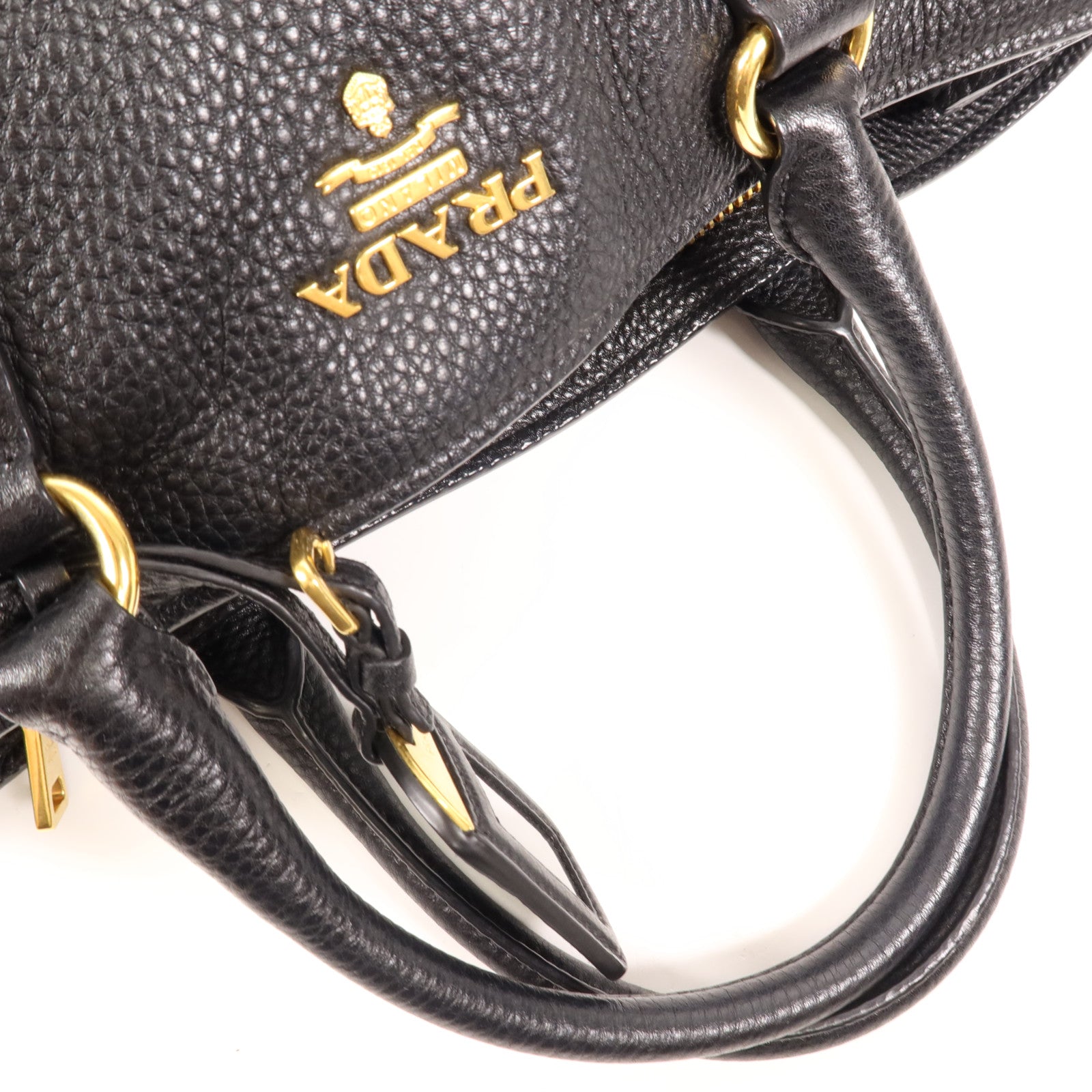 PRADA 牛皮皮革Tote Bag金扣手挽袋