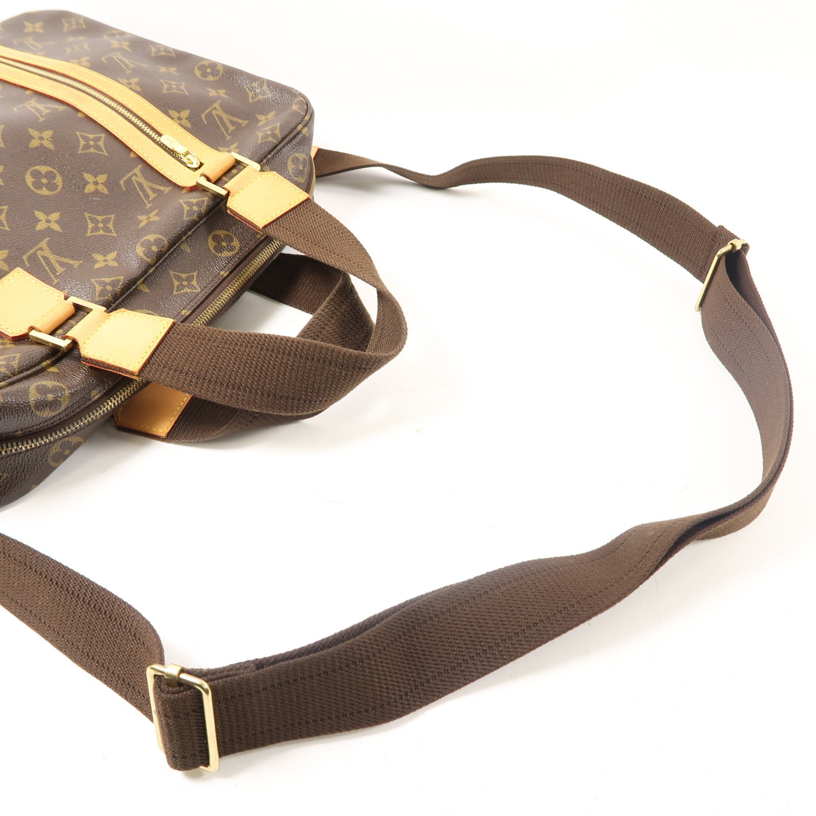 LOUIS VUITTON Monogram Sac Bosphore金扣手挽肩背兩用袋啡色