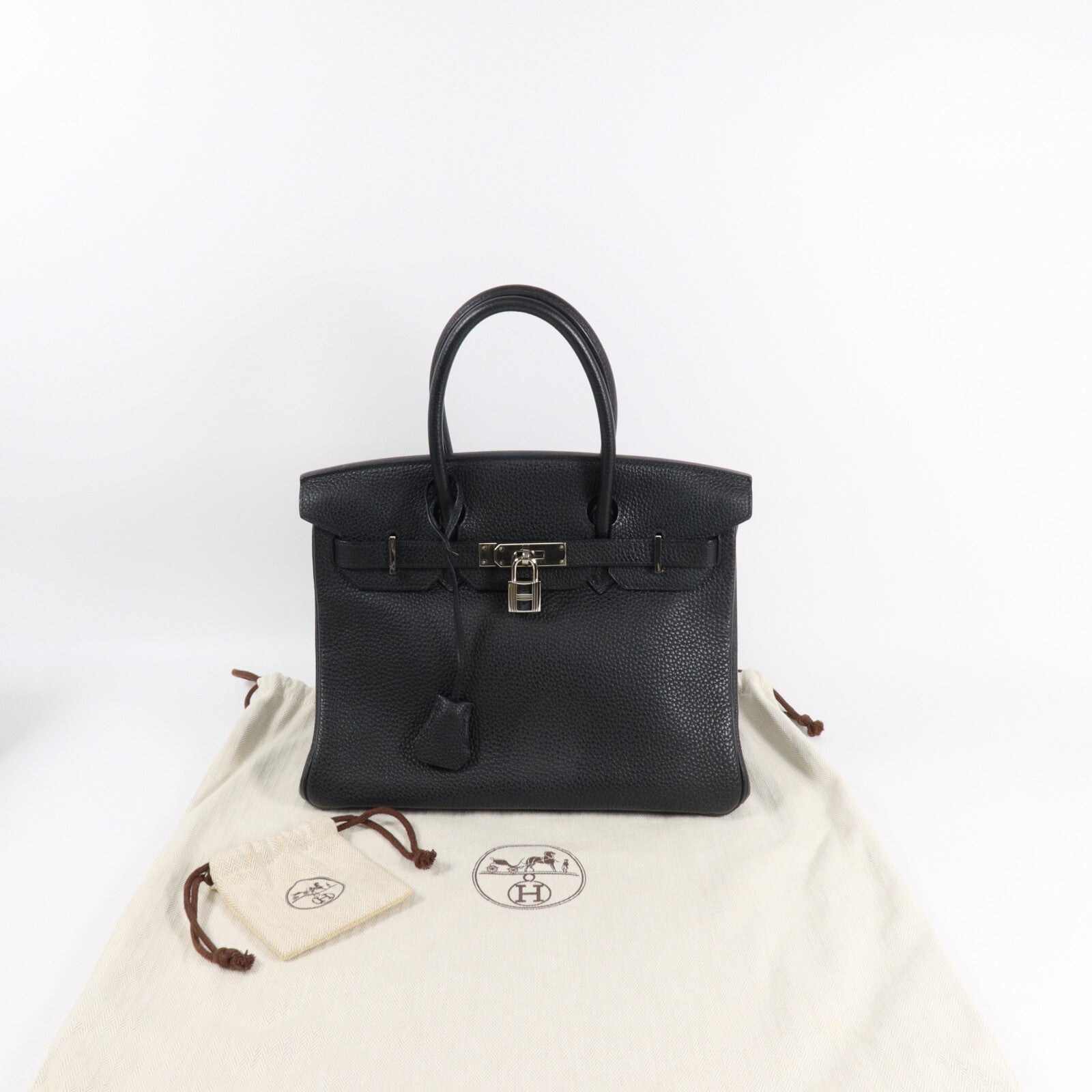 HERMES Togo皮革Birkin 30手挽袋Noir