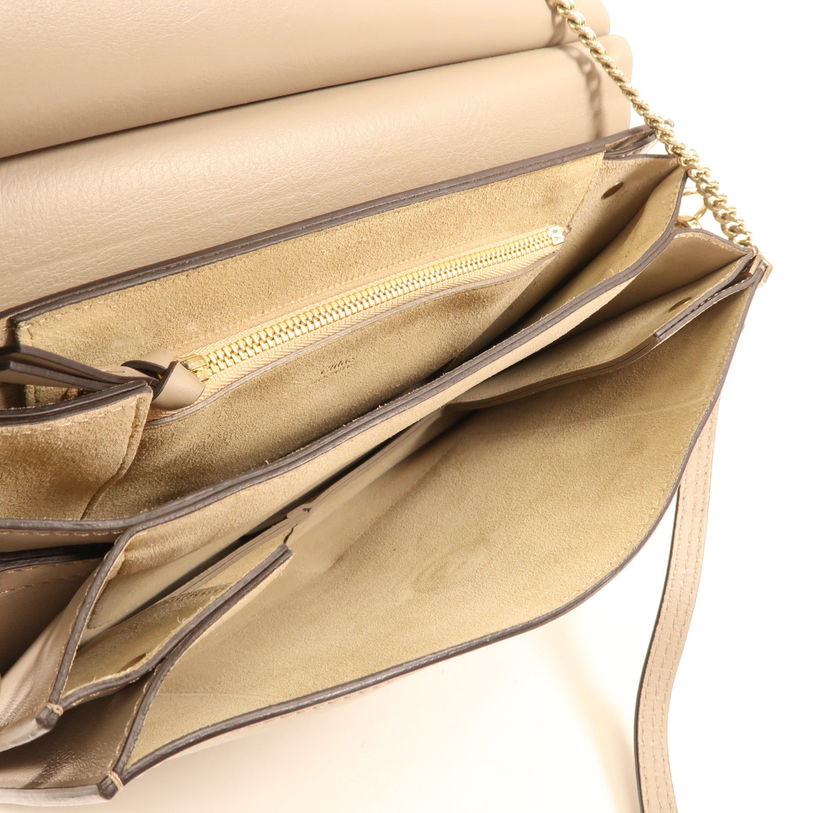 Chloe 牛皮皮革Faye Bag金扣肩背袋