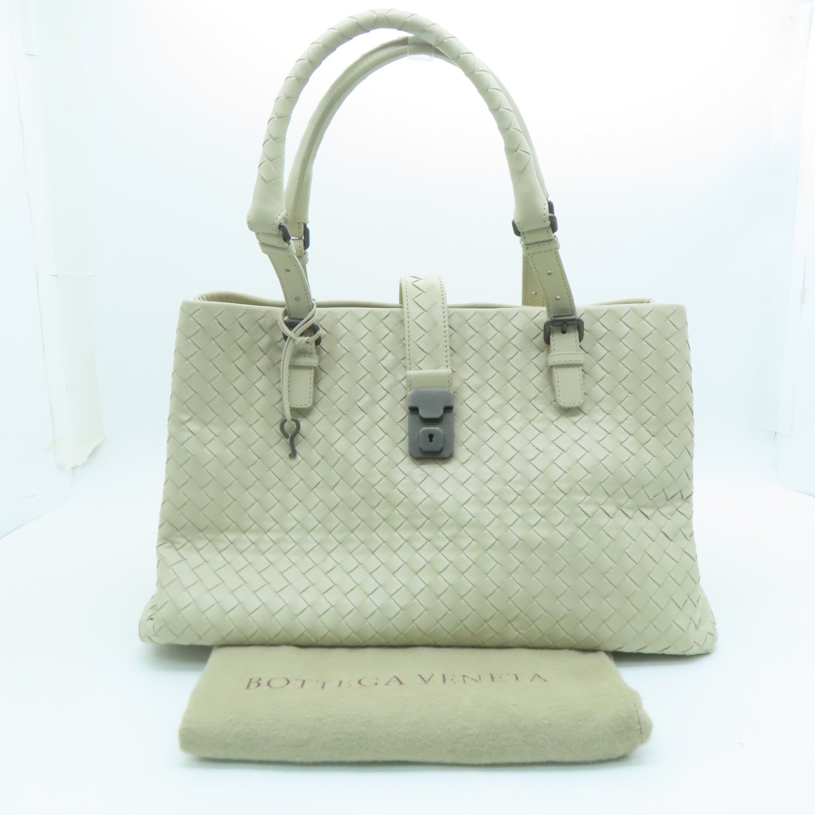 BOTTEGA VENETA Textured Leather Shoulder Bag Beige