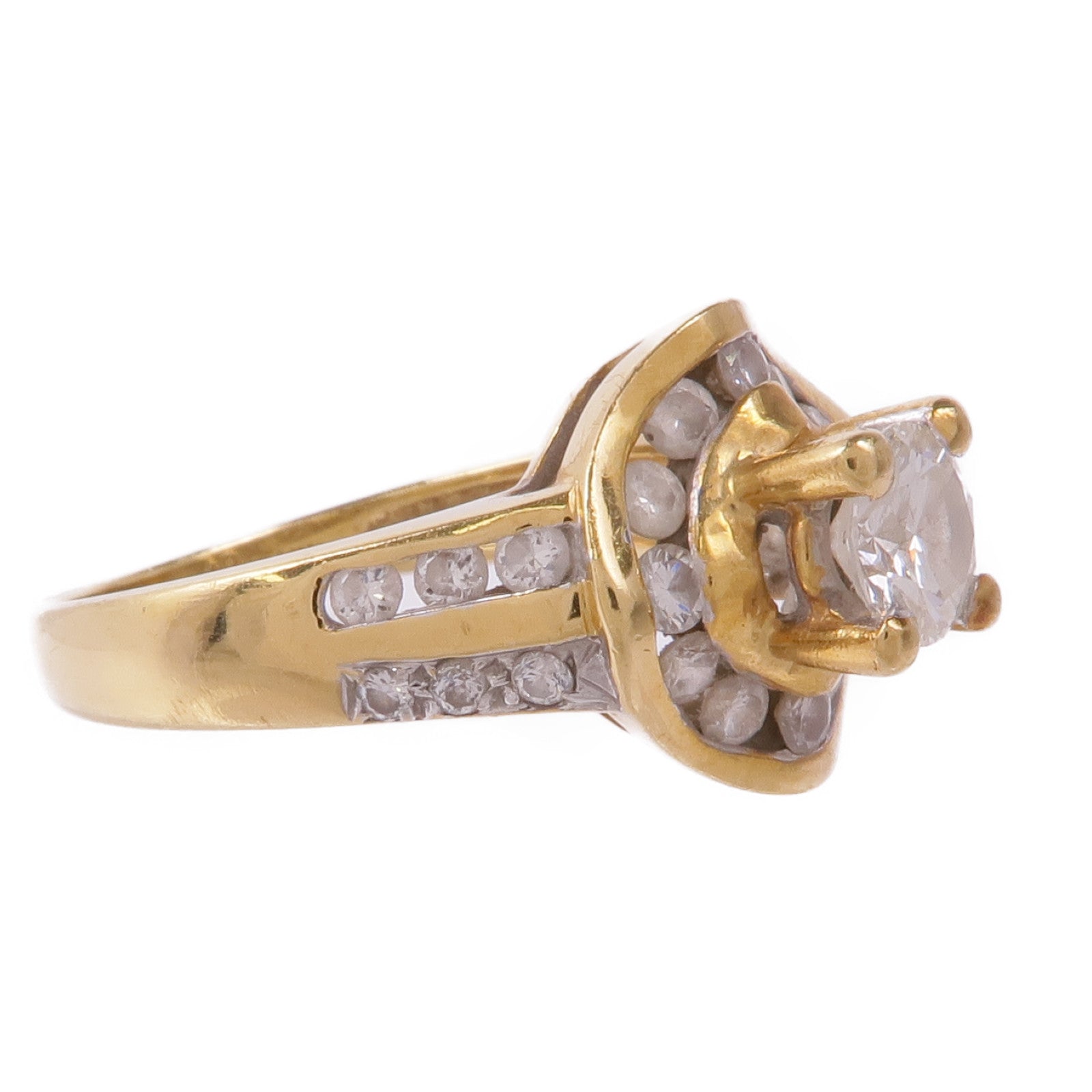 JEWELRY 【激減優惠】18K黃金/白金Diamond Ring鑽石戒指US#5.25