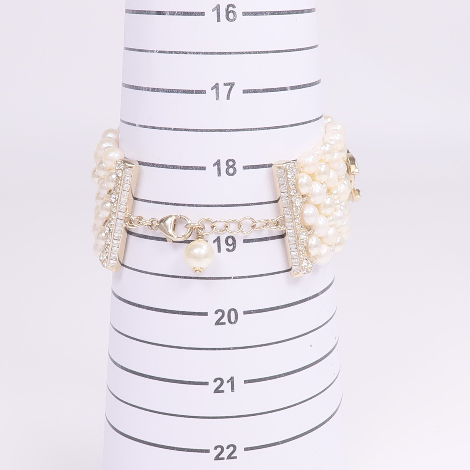 CHANEL 金屬/水晶Bracelet手鏈