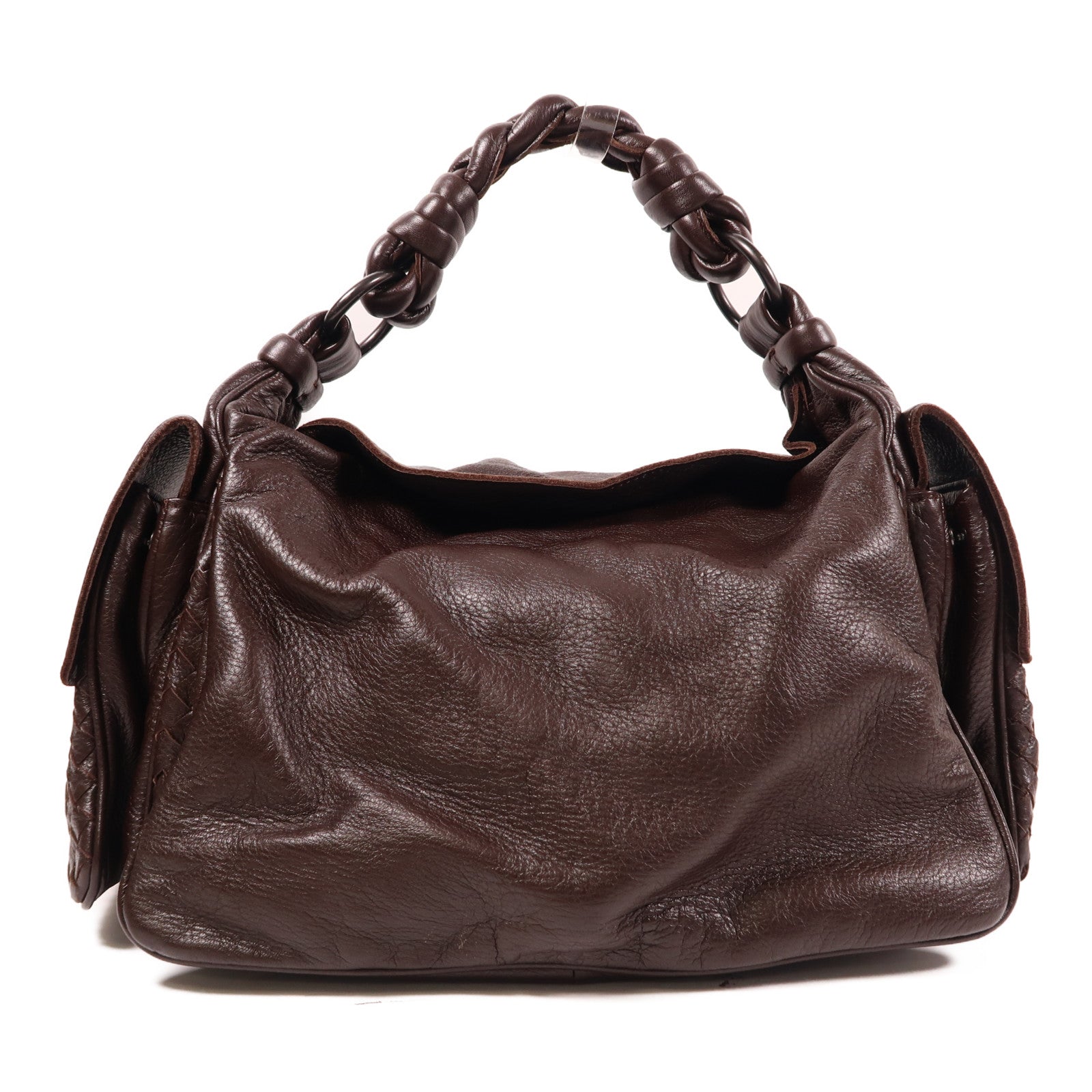 BOTTEGA VENETA 皮革Hand Bag肩背袋啡色