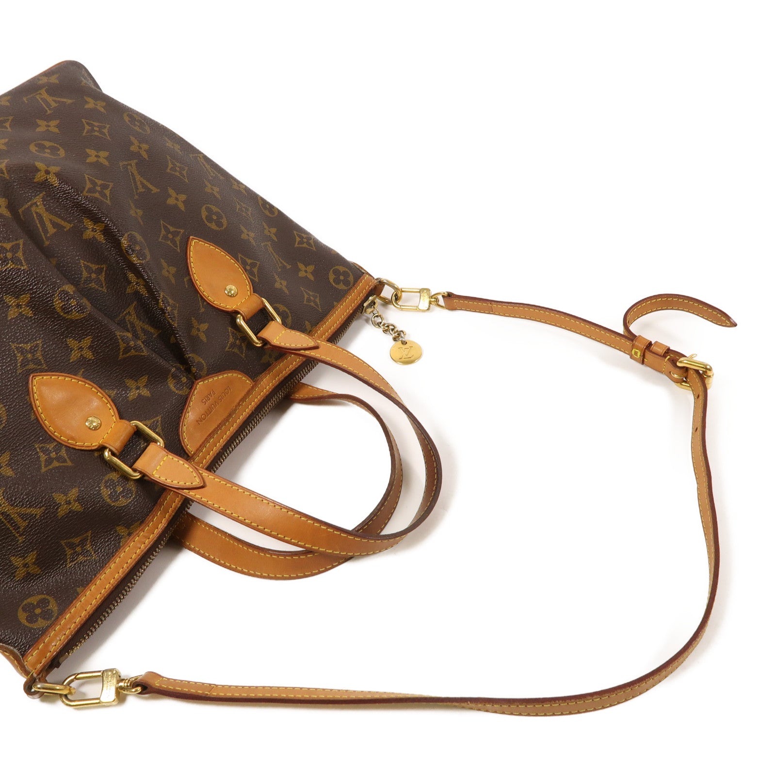 LOUIS VUITTON LV GHW Palermo PM 2 Way Shoulder Bag M40145 Monogram Brown