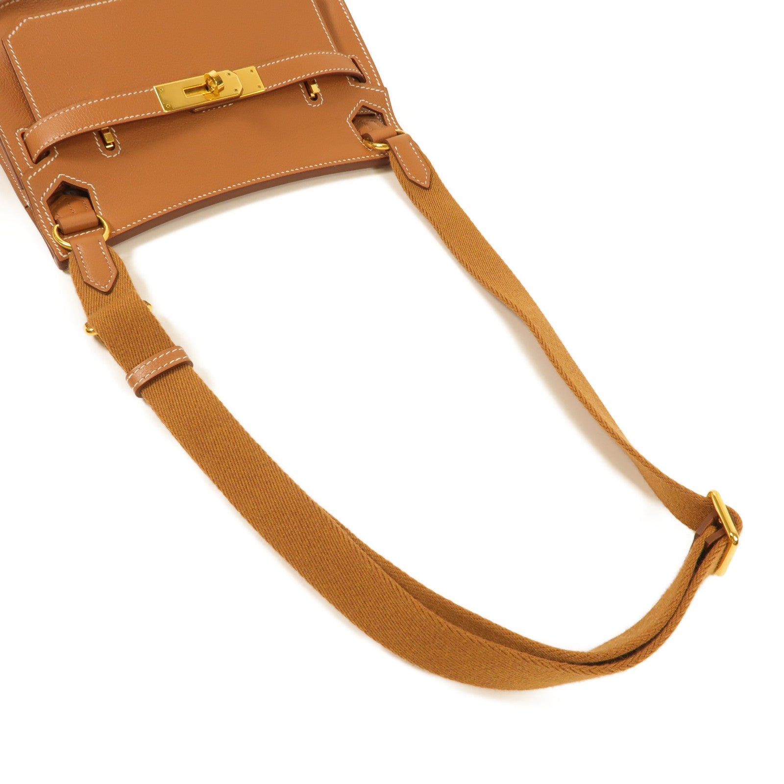 HERMES Evercolor皮革Jypsiere Mini肩背袋Gold