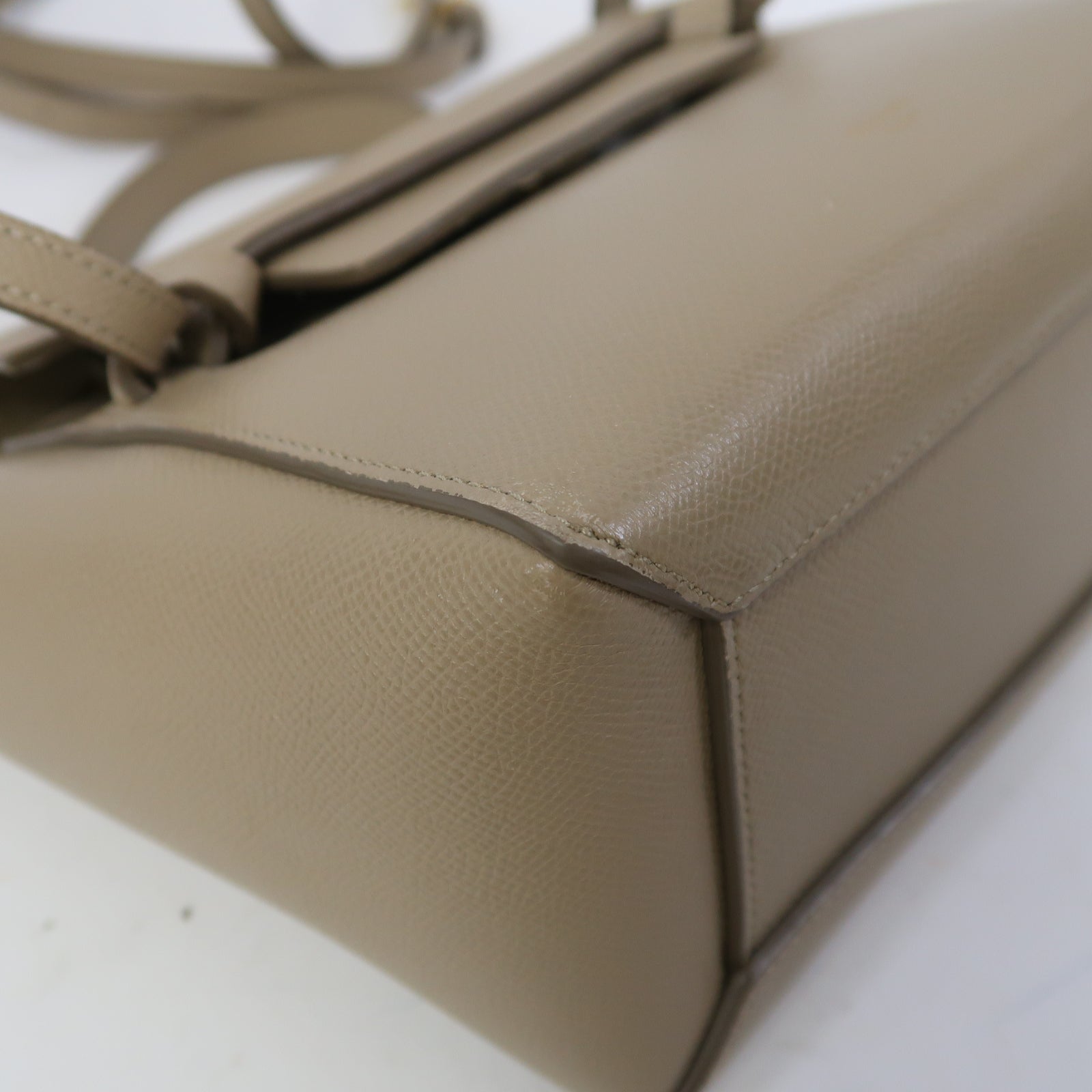 CELINE 牛皮皮革Nano Belt Bag金扣手挽肩背兩用袋啡色
