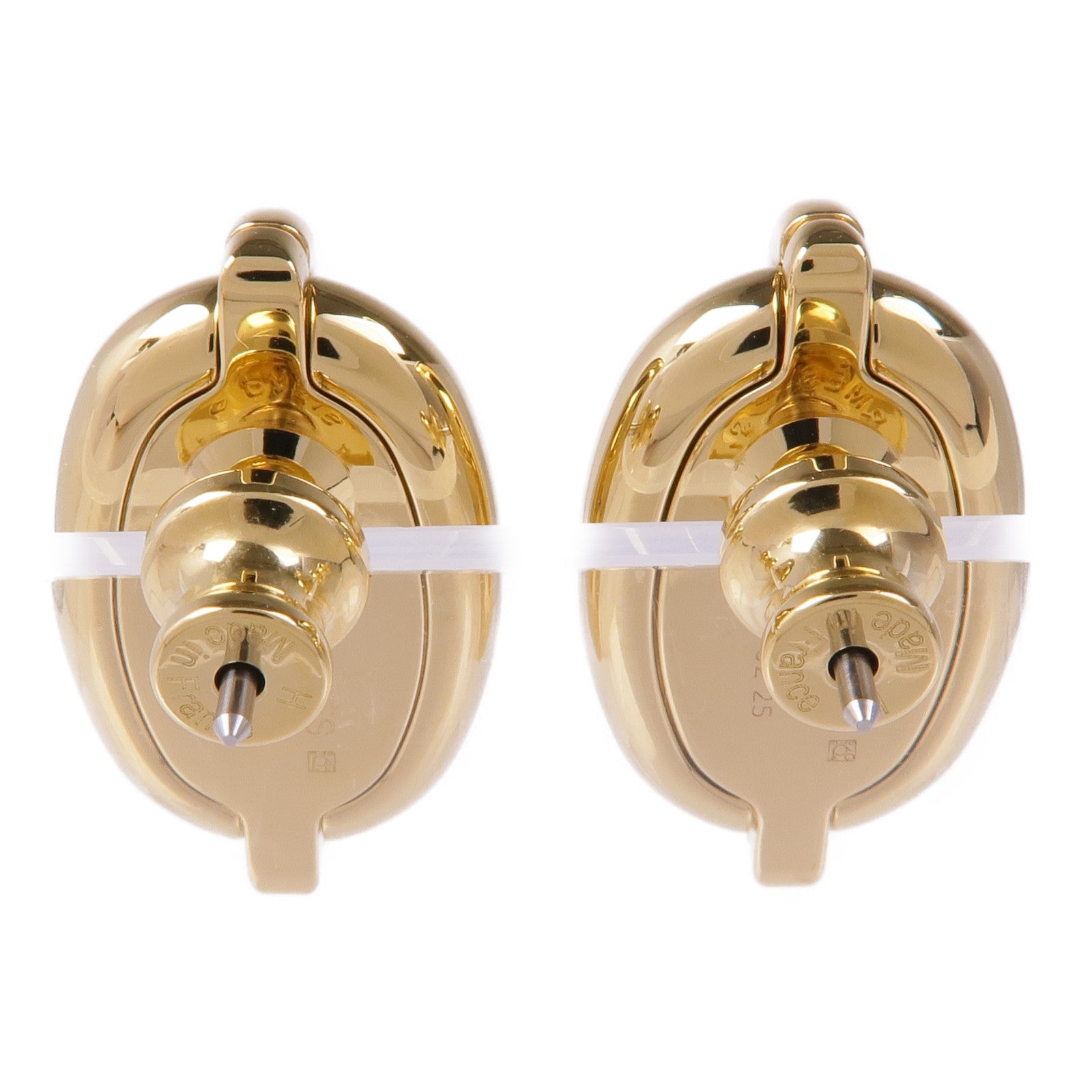 HERMES 金屬Mini Maillon Earrings耳環Creme