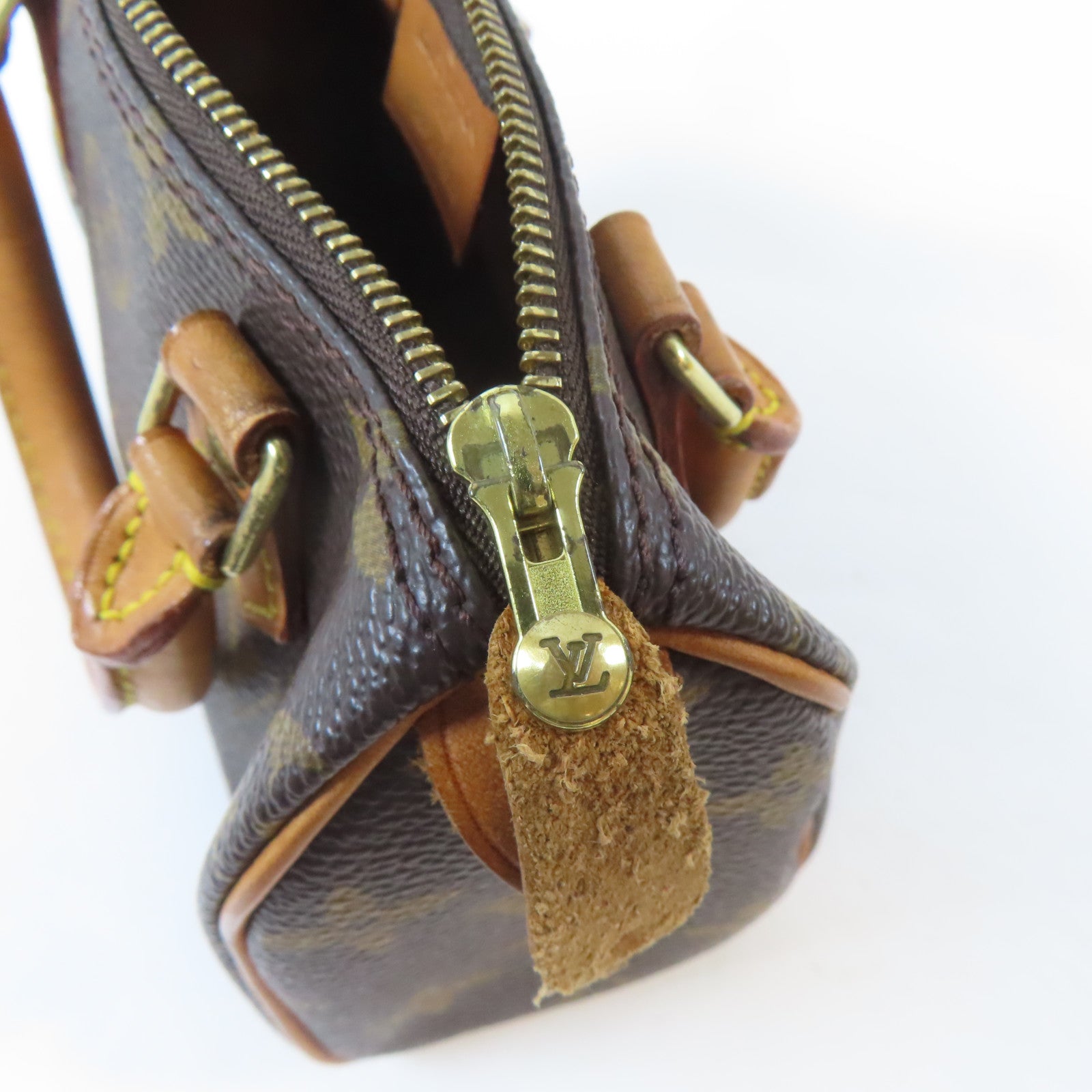 LOUIS VUITTON Monogram Mini Speedy金扣手挽肩背兩用袋啡色