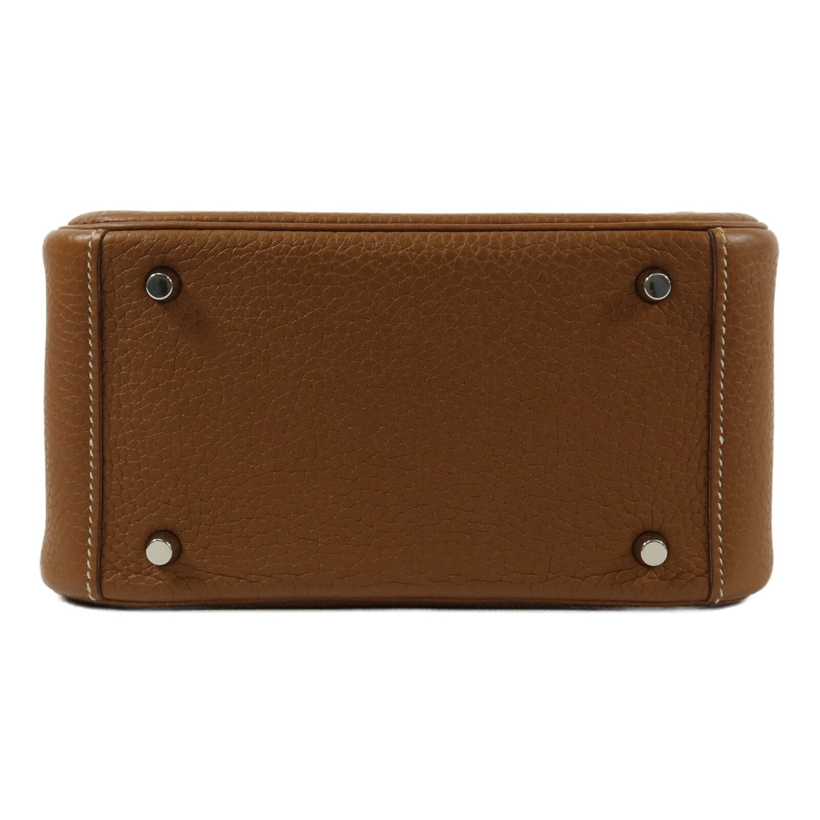 HERMES Clemence皮革Mini Lindy手挽肩背兩用袋Gold