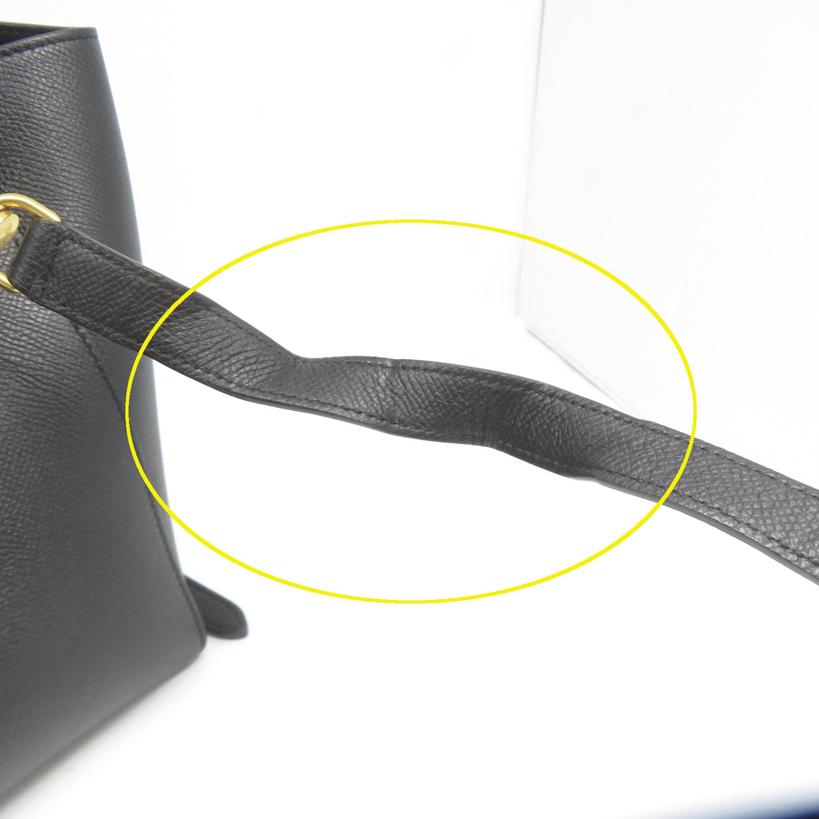 CELINE 牛皮皮革Belt Bag金扣手挽肩背兩用袋黑色