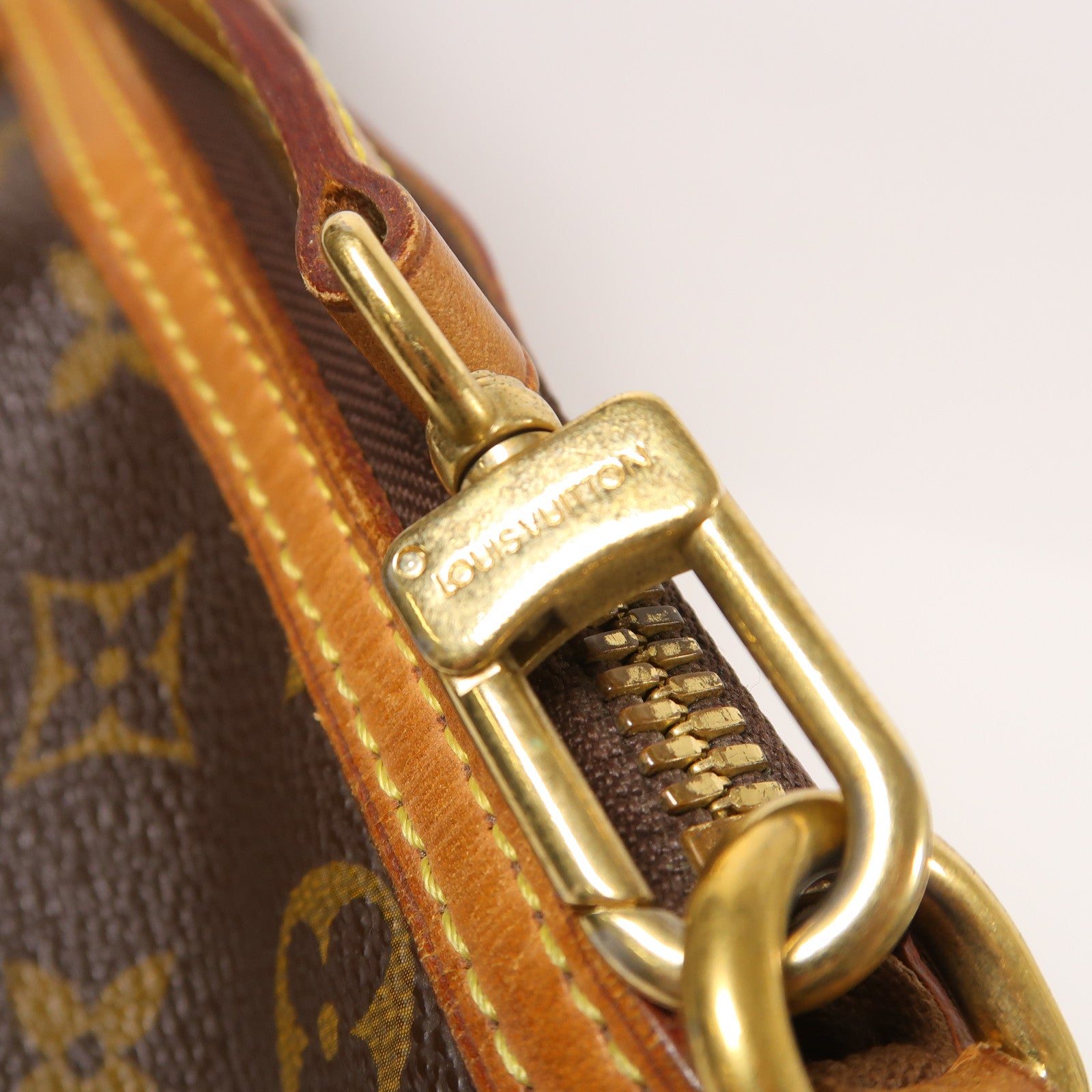 LOUIS VUITTON Monogram Palermo PM金扣手挽肩背兩用袋棕色