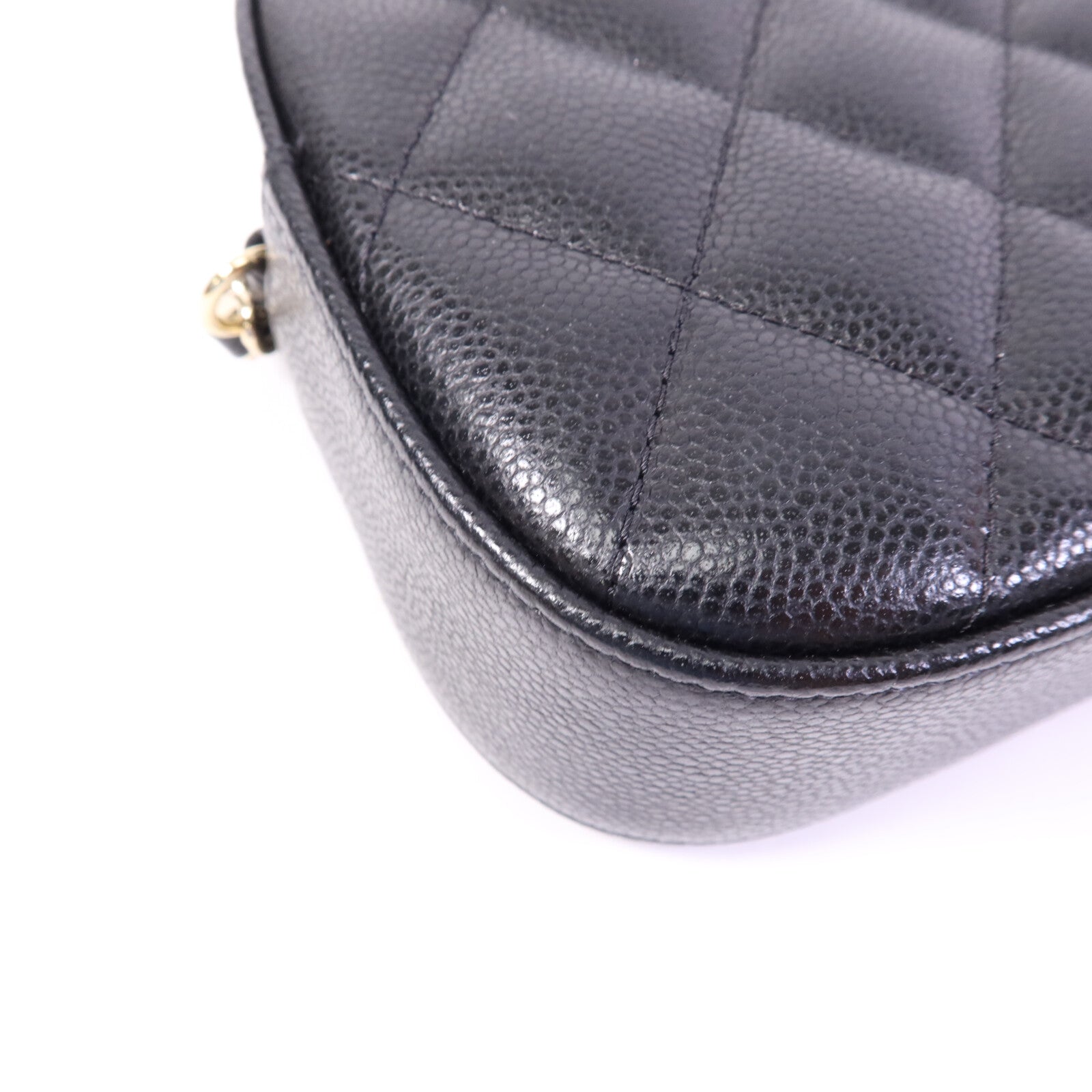 CHANEL 牛皮皮革Camera Bag金扣鏈帶肩背袋