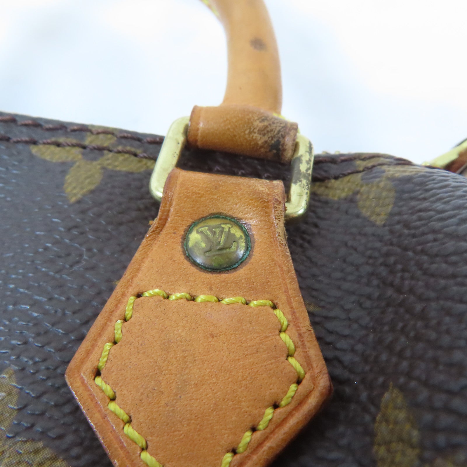 LOUIS VUITTON Monogram Mini Speedy金扣手挽肩背兩用袋啡色