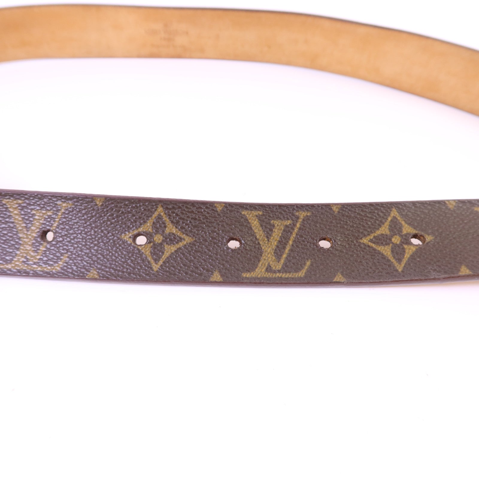 LOUIS VUITTON Monogram Belt金扣皮帶