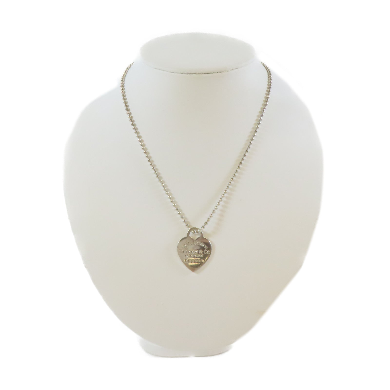 TIFFANY＆CO 925純銀Return to Tiffany Heart Tag Necklace項鍊#86cm