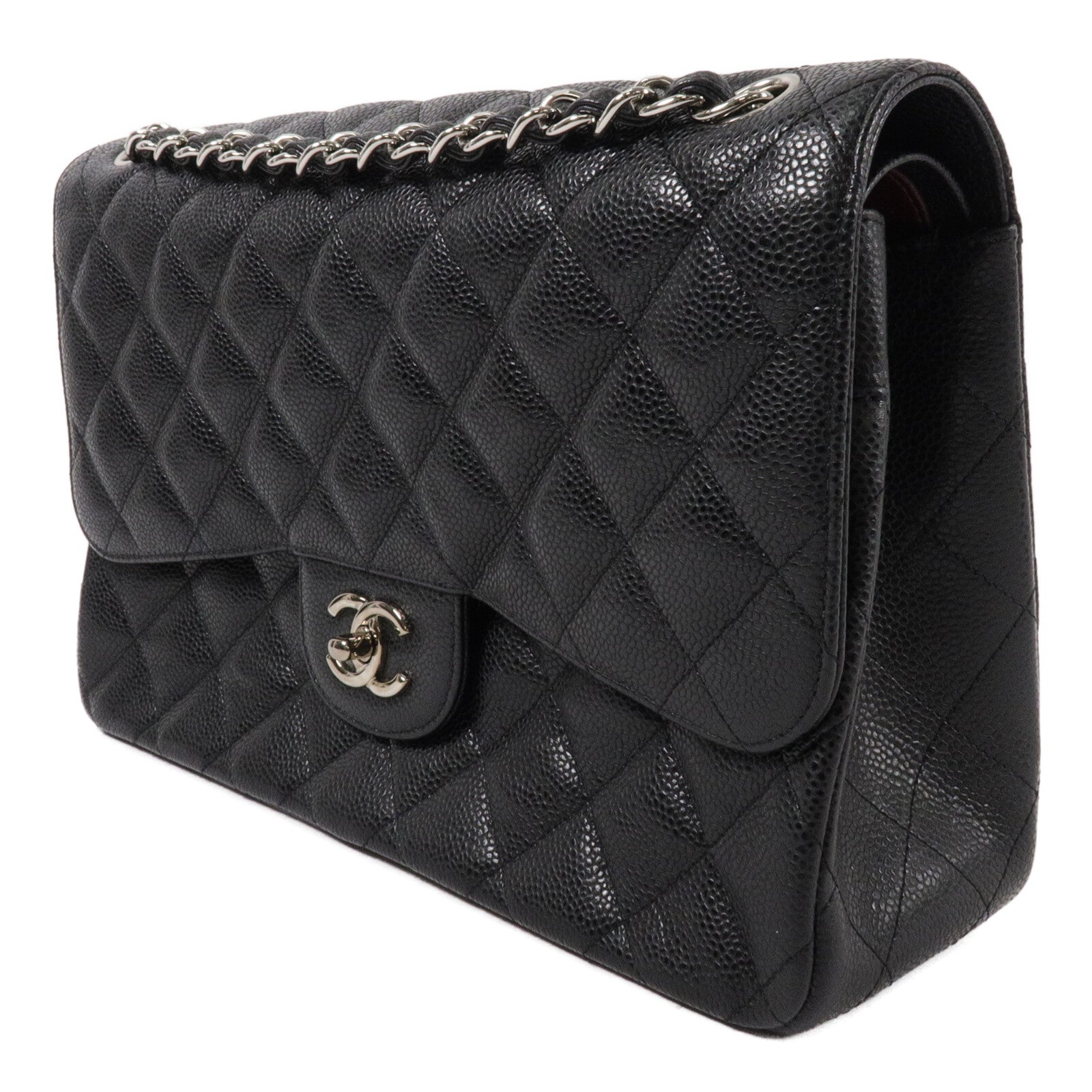 CHANEL 牛皮皮革Large Classic鏈帶肩背袋