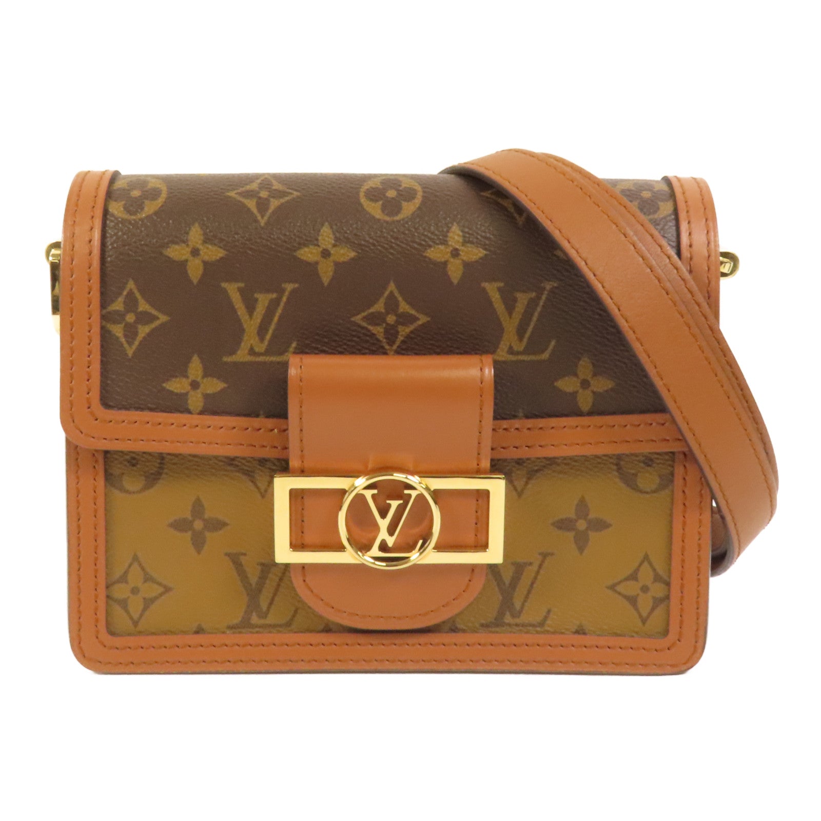 LOUIS VUITTON Monogram Reverse Mini Dauphine肩背袋