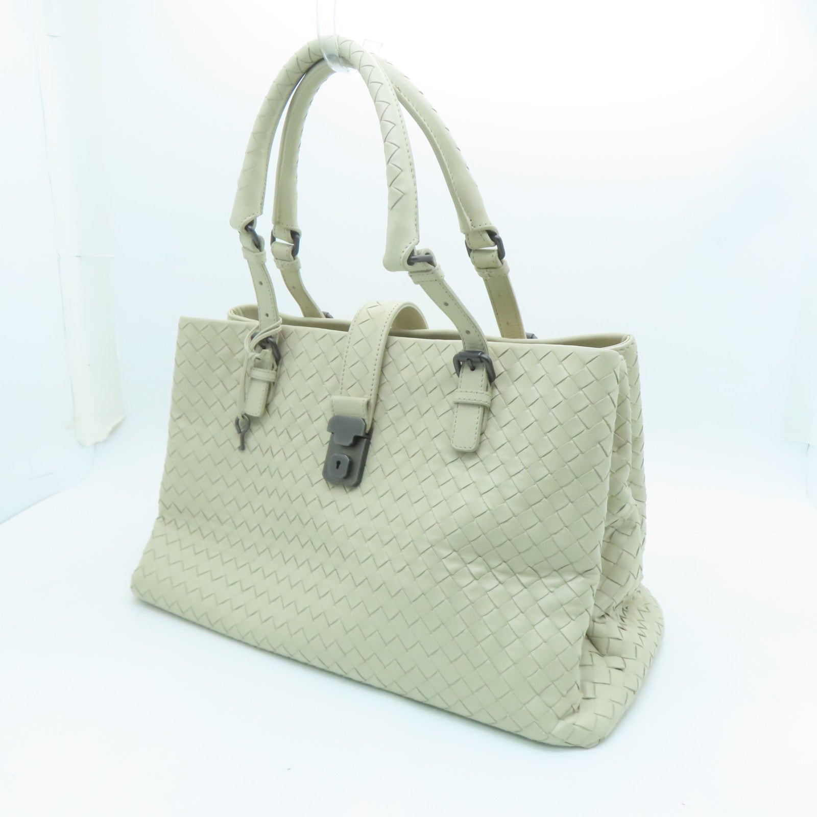 BOTTEGA VENETA Textured Leather Shoulder Bag Beige