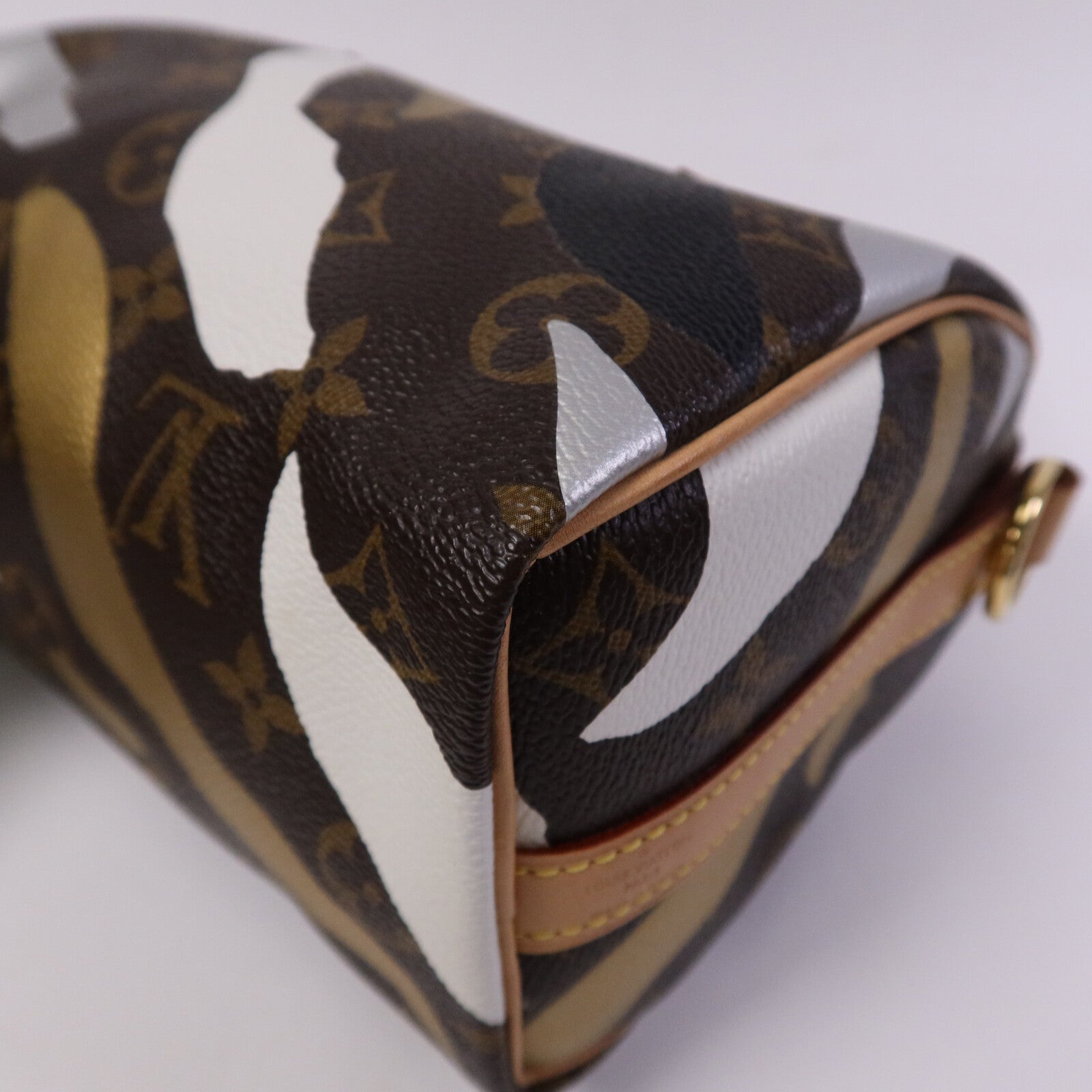 LOUIS VUITTON 【激減優惠】塗層帆布Speedy BB金扣手挽肩背兩用袋