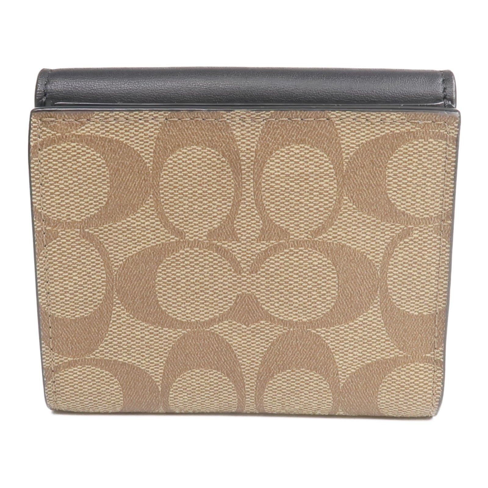 COACH 塗層帆布Georgie Small Wallet金扣錢包
