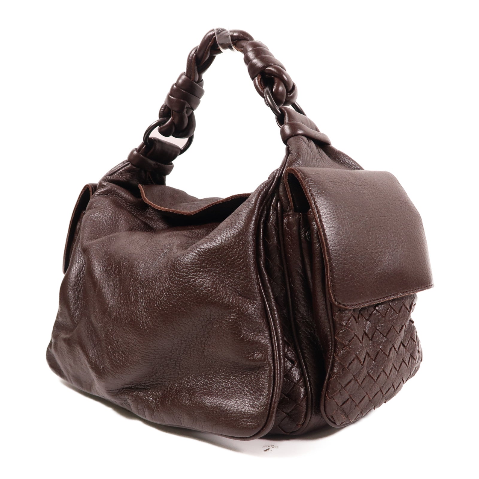 BOTTEGA VENETA 皮革Hand Bag肩背袋啡色