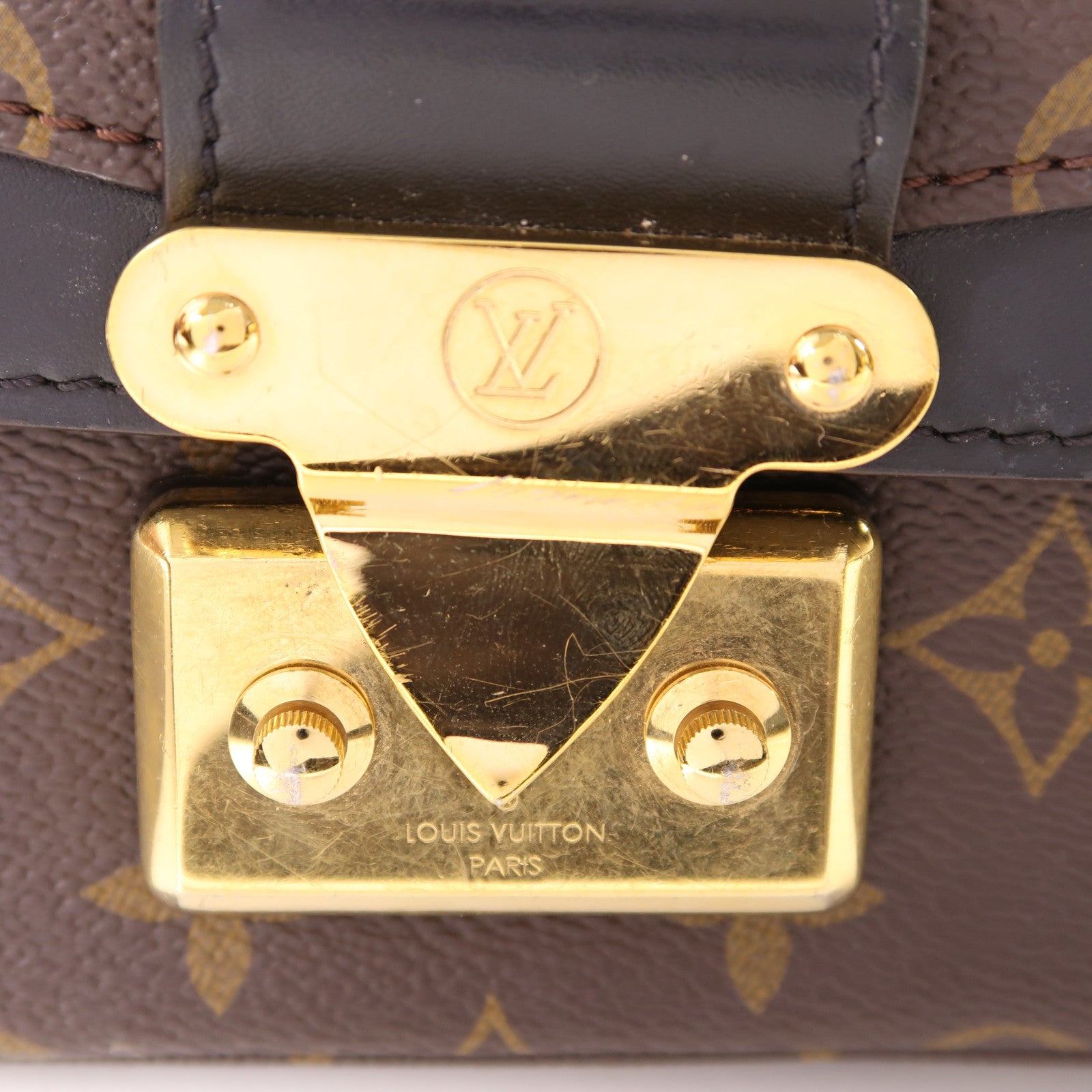 LOUIS VUITTON LV GHW Marceau Chain Shoulder Bag M46126 Monogram Brown