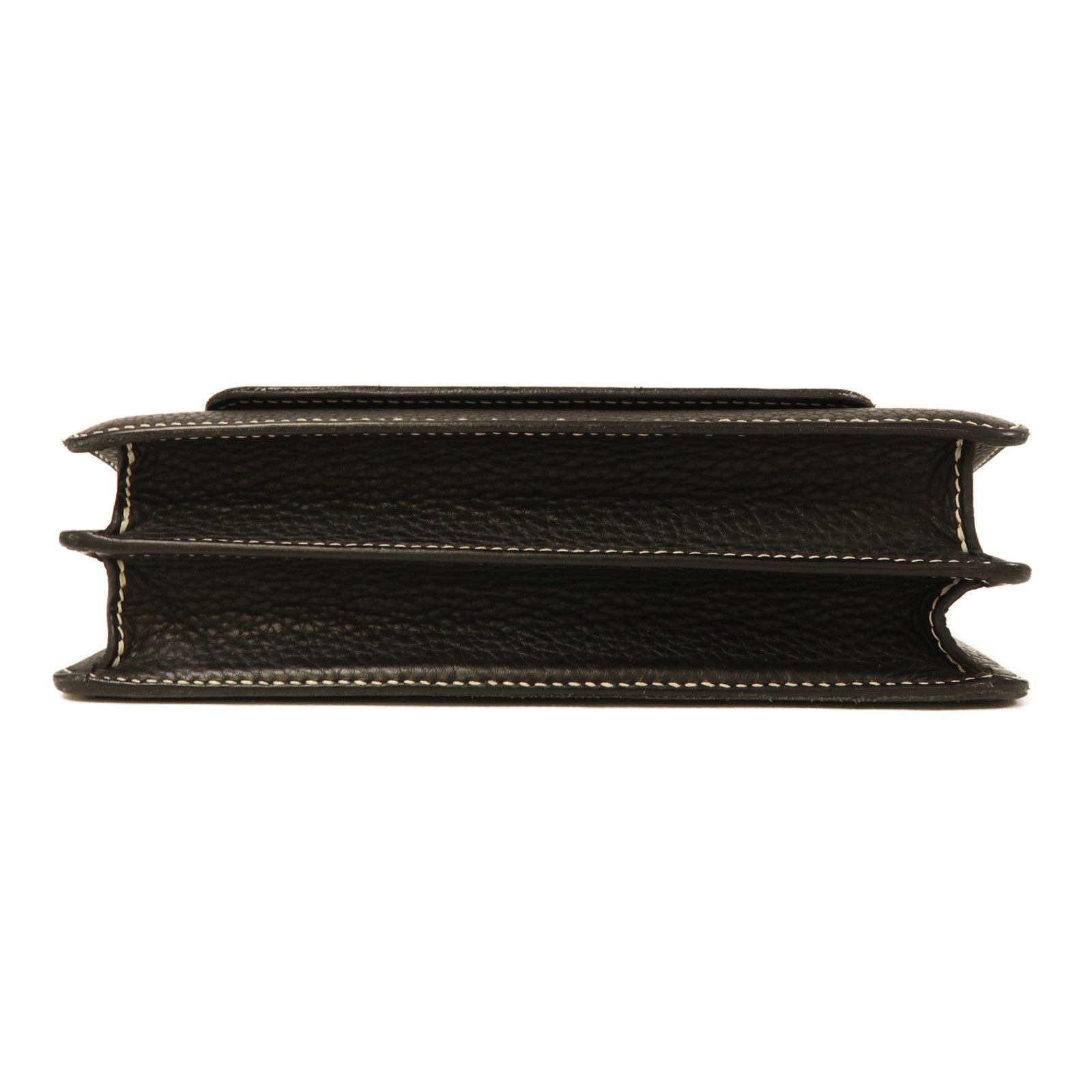 HERMES Clemence皮革Roulis 23肩背袋黑色