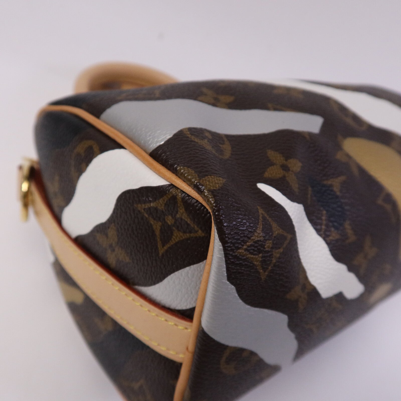 LOUIS VUITTON 【激減優惠】塗層帆布Speedy BB金扣手挽肩背兩用袋