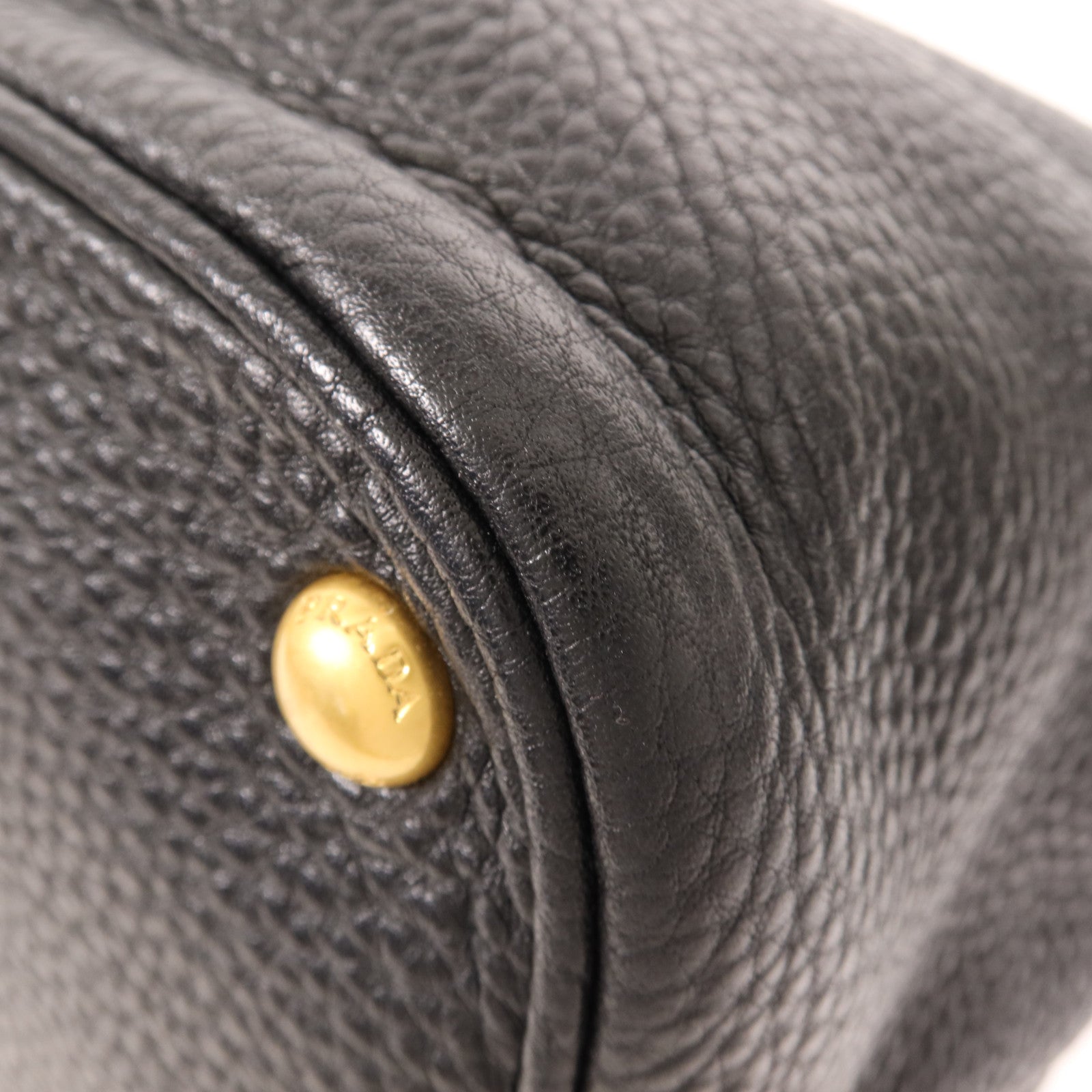 PRADA 牛皮皮革Tote Bag金扣手挽袋