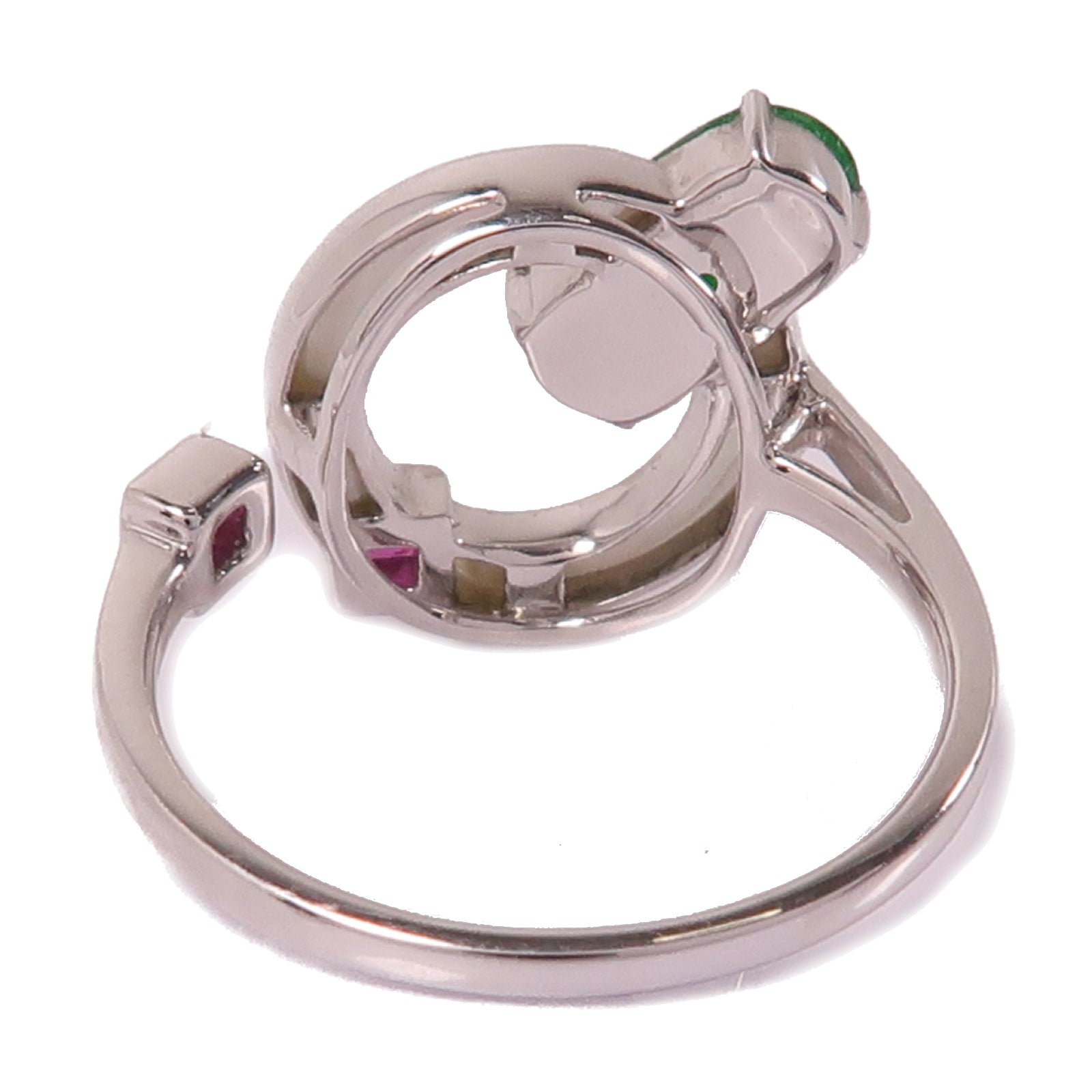 JEWELRY 【激減優惠】18K白金Jade Ring翡翠戒指US#6.75