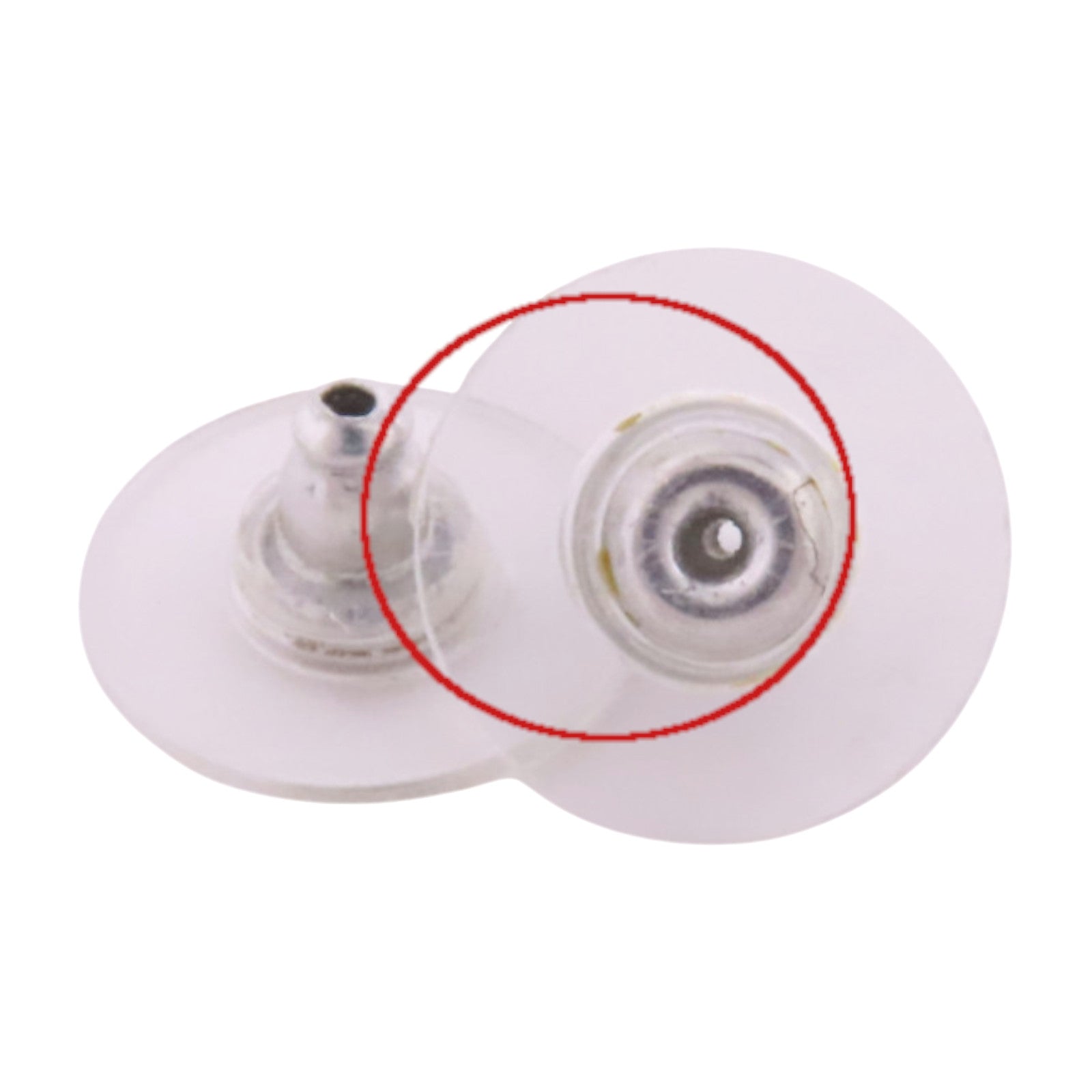 CHANEL PVC/金屬/水鑽Earrings銀扣耳環