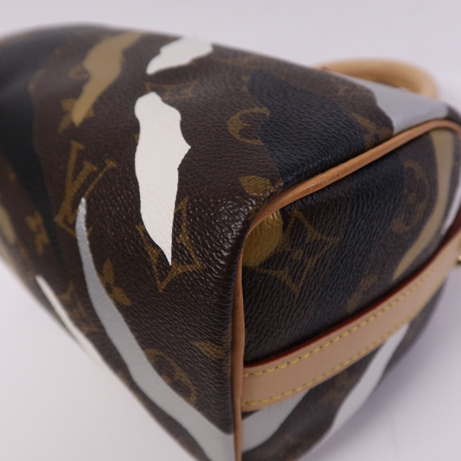LOUIS VUITTON 【激減優惠】塗層帆布Speedy BB金扣手挽肩背兩用袋