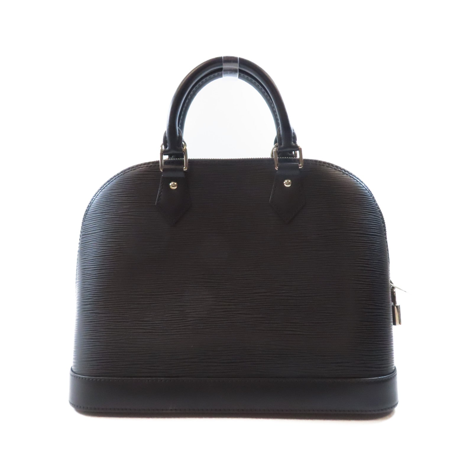 LOUIS VUITTON Epi Alma PM銀扣手挽袋黑色