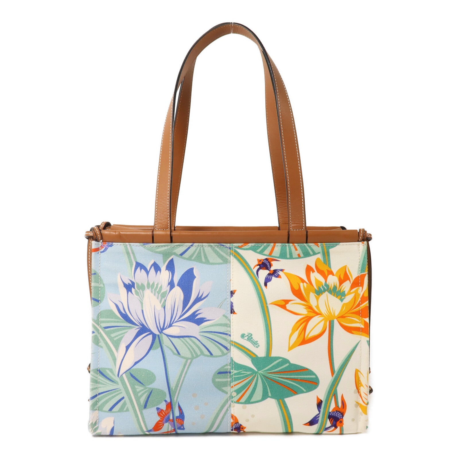 LOEWE 帆布/牛皮皮革Paula's Ibiza Mermaid手挽袋