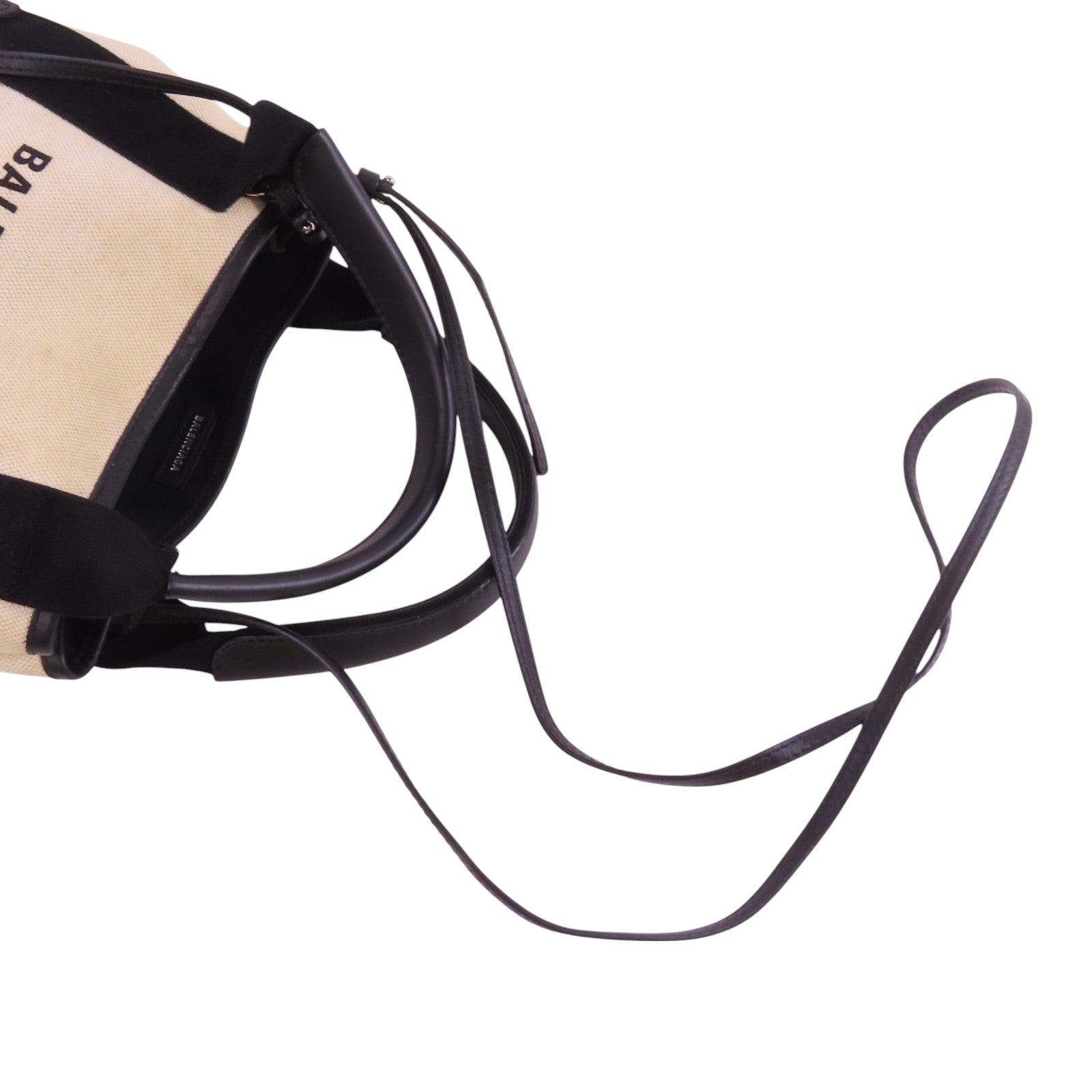 BALENCIAGA 【激減優惠】帆布Navy Cabas XS銀扣手挽肩背兩用袋