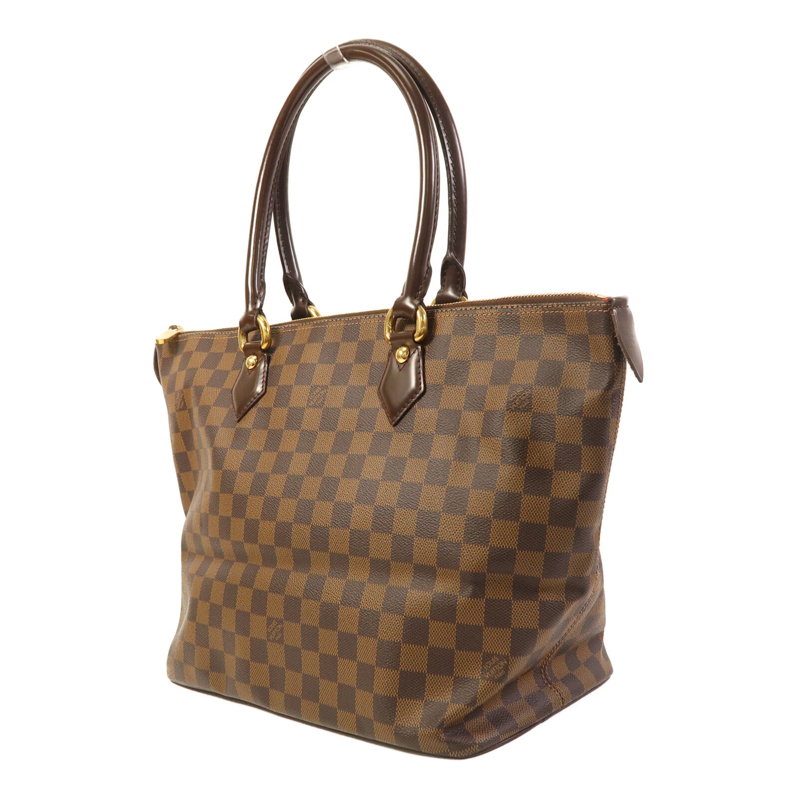 LOUIS VUITTON Damier Saleya MM金扣肩背袋/手挽袋