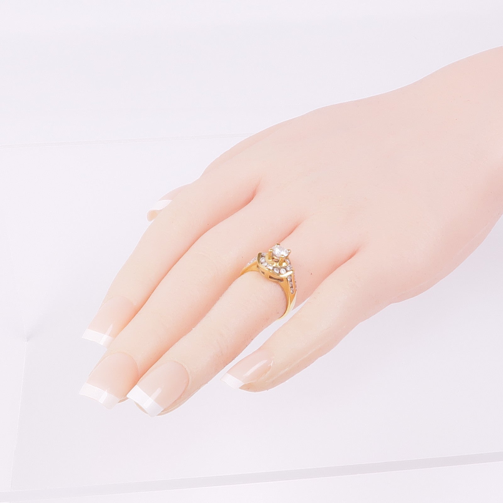 JEWELRY 【激減優惠】18K黃金/白金Diamond Ring鑽石戒指US#5.25
