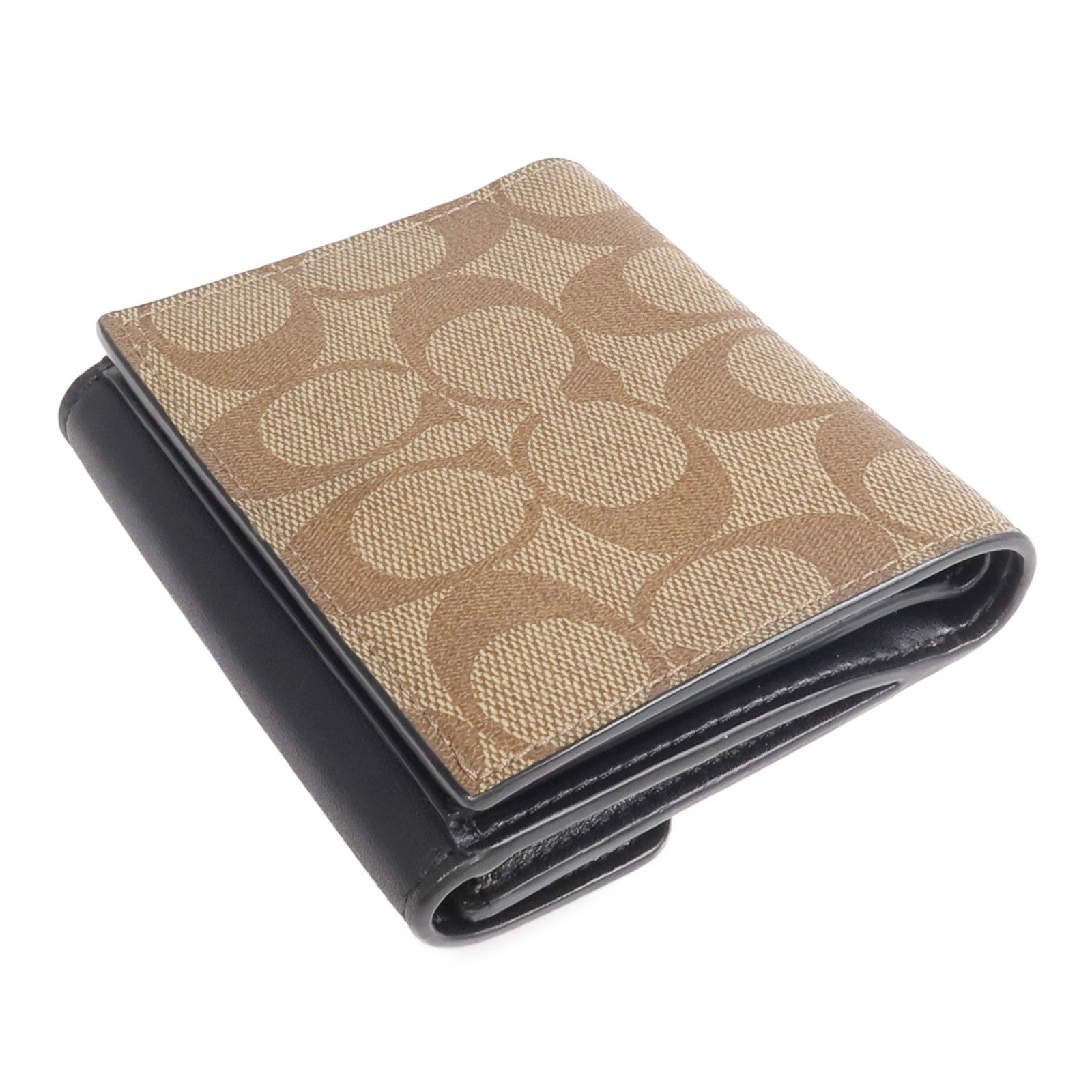 COACH 塗層帆布Georgie Small Wallet金扣錢包